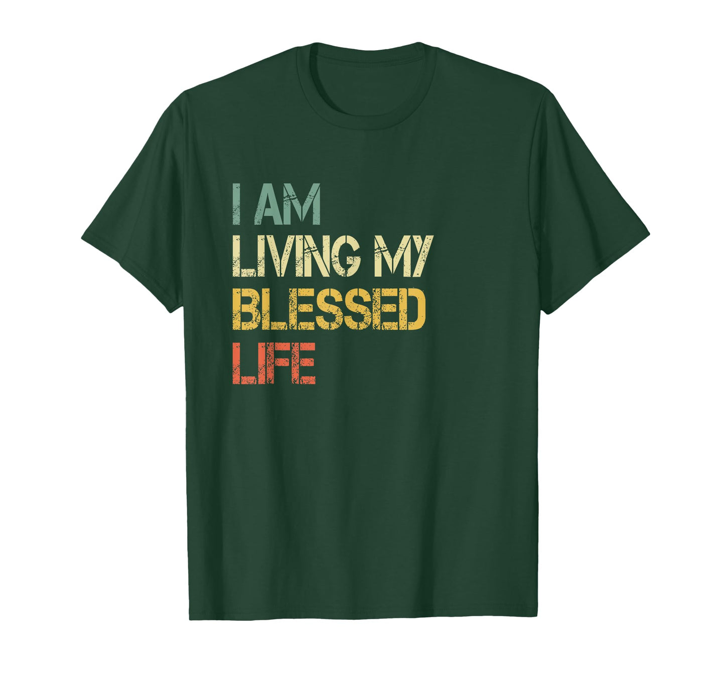 Christian Faith Living My Blessed Life Men Bible God Church T-Shirt