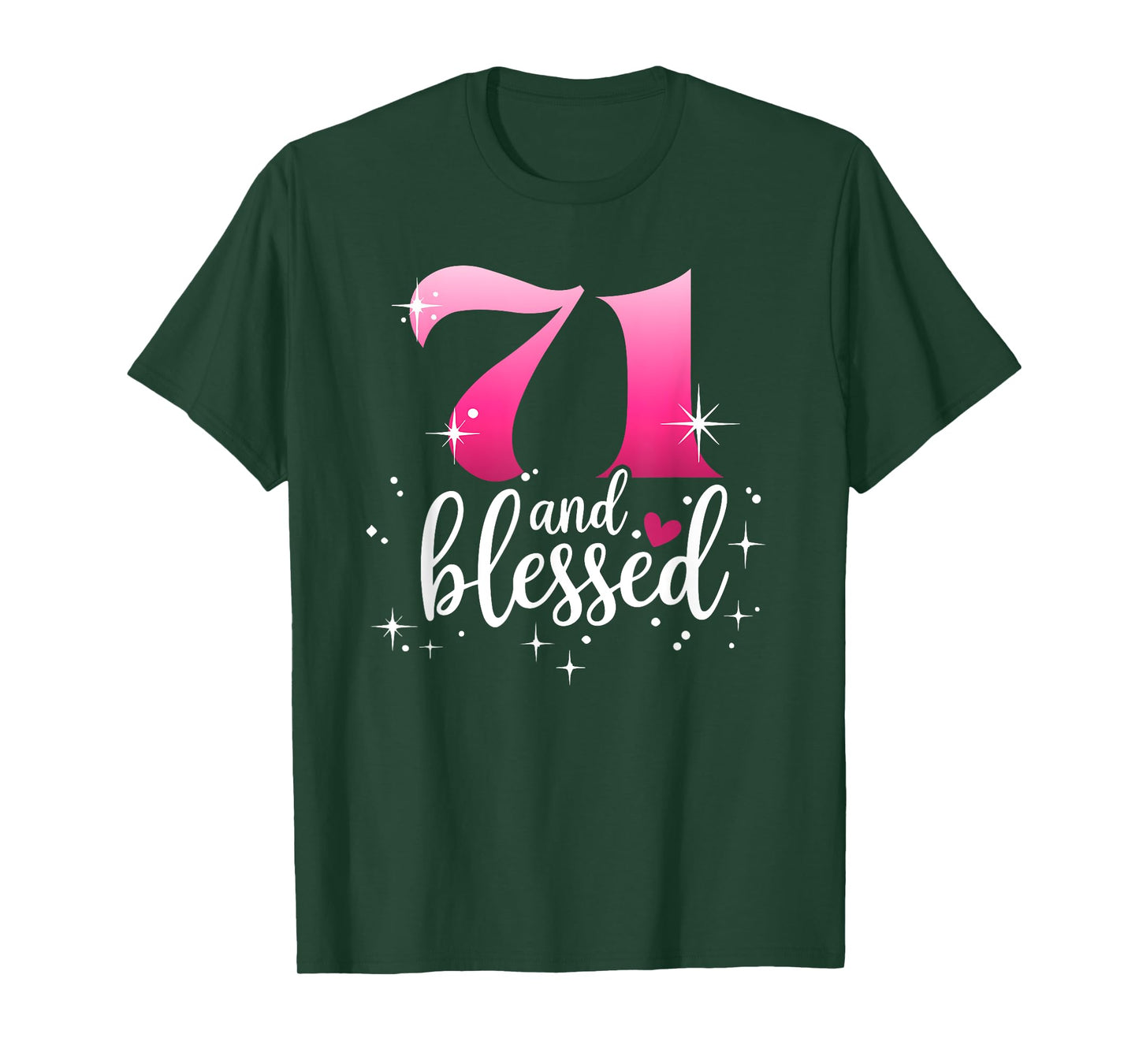 Womens 71 and Blessed Chapter 71 Year Old Gift 71st Birthday T-Shirt