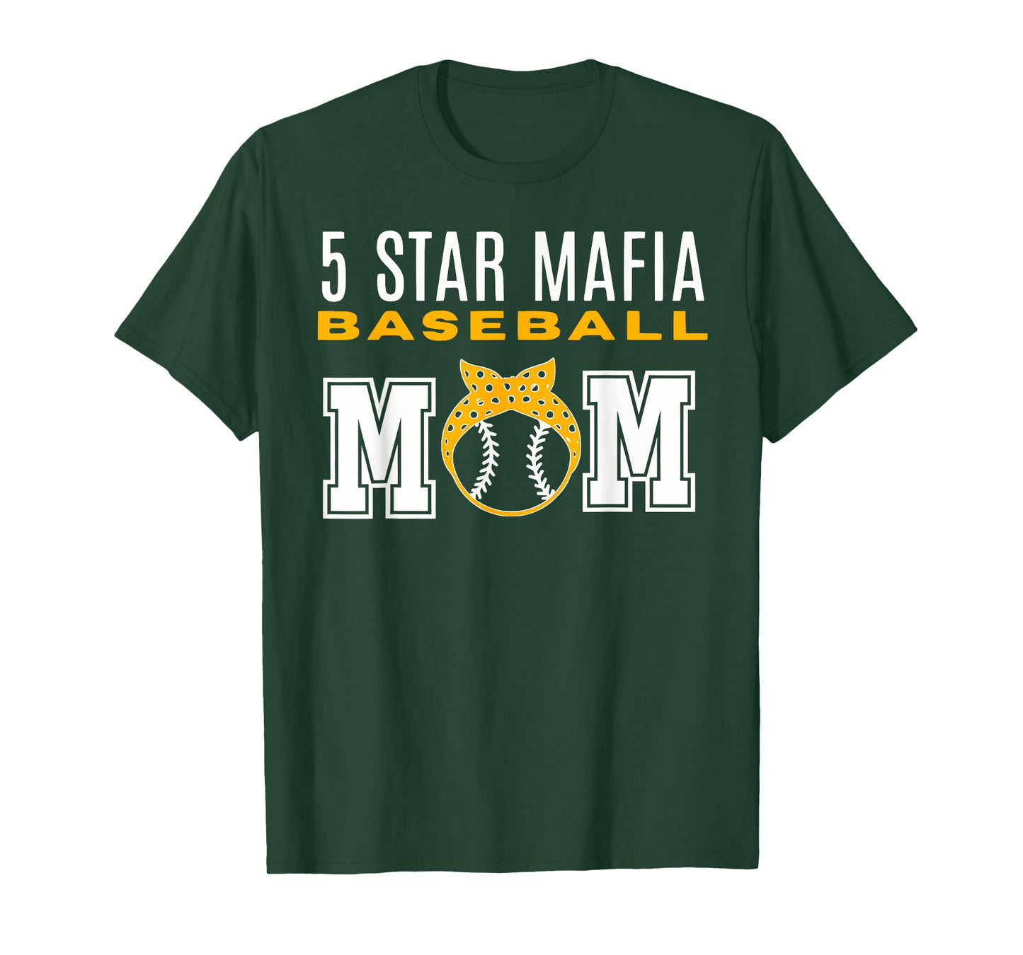 5 STAR MAFIA BASEBALL MOM Funny design T-Shirt