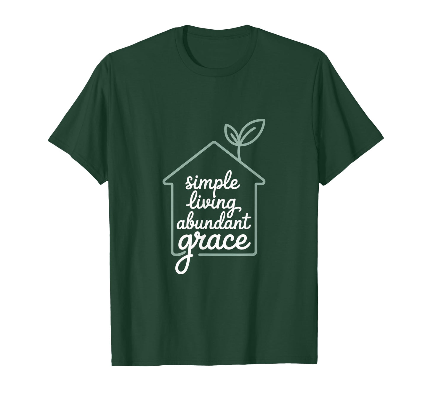 Simple Living Abundant Grace Christian Inspiration T-Shirt