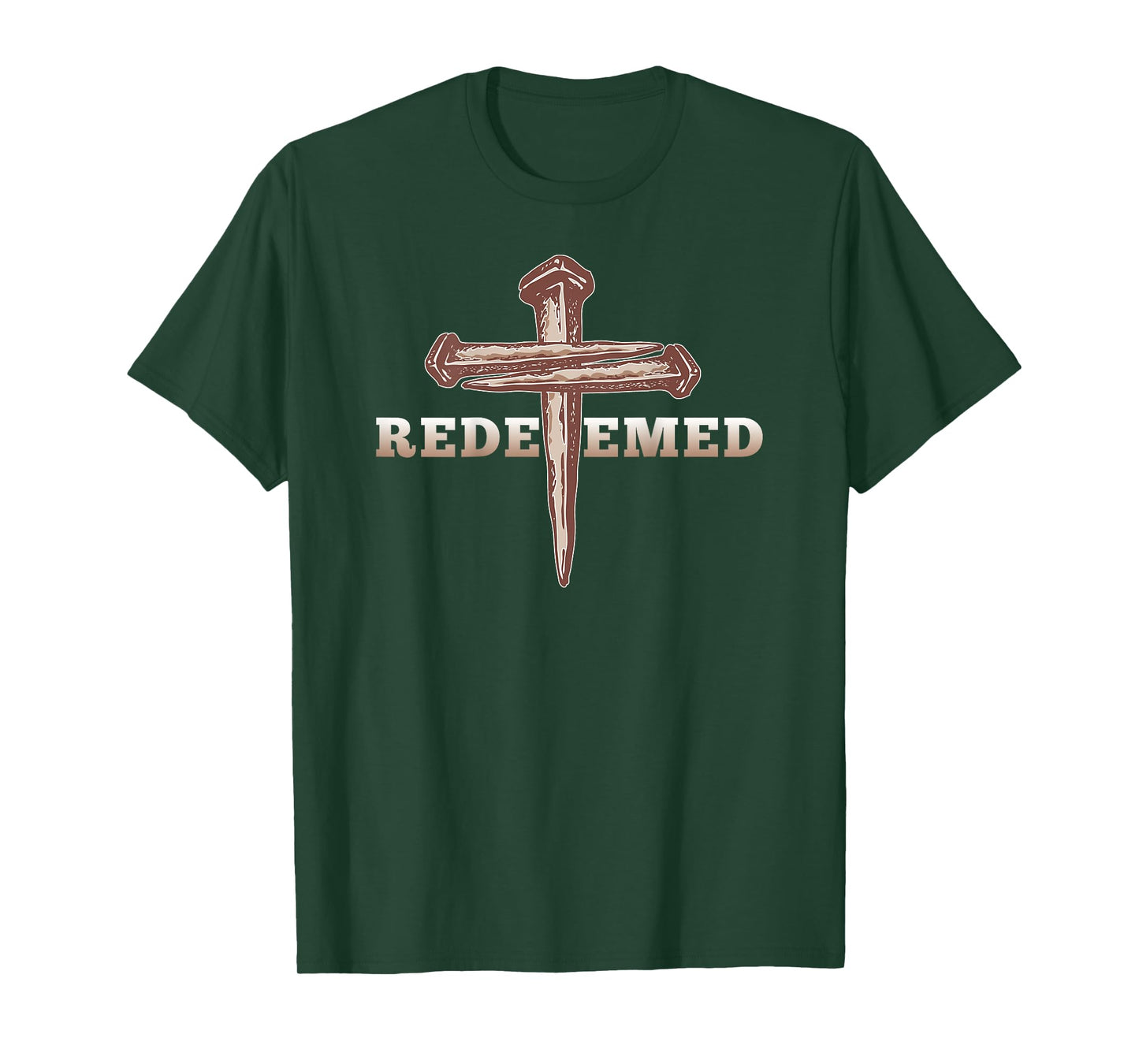 Redeemed Jesus Cross The Way The Truth The Life Art ON Back T-Shirt