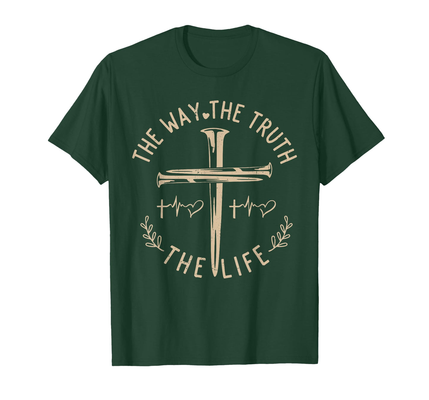 The Way The Truth The Life Christian God Jesus Bible Floral T-Shirt