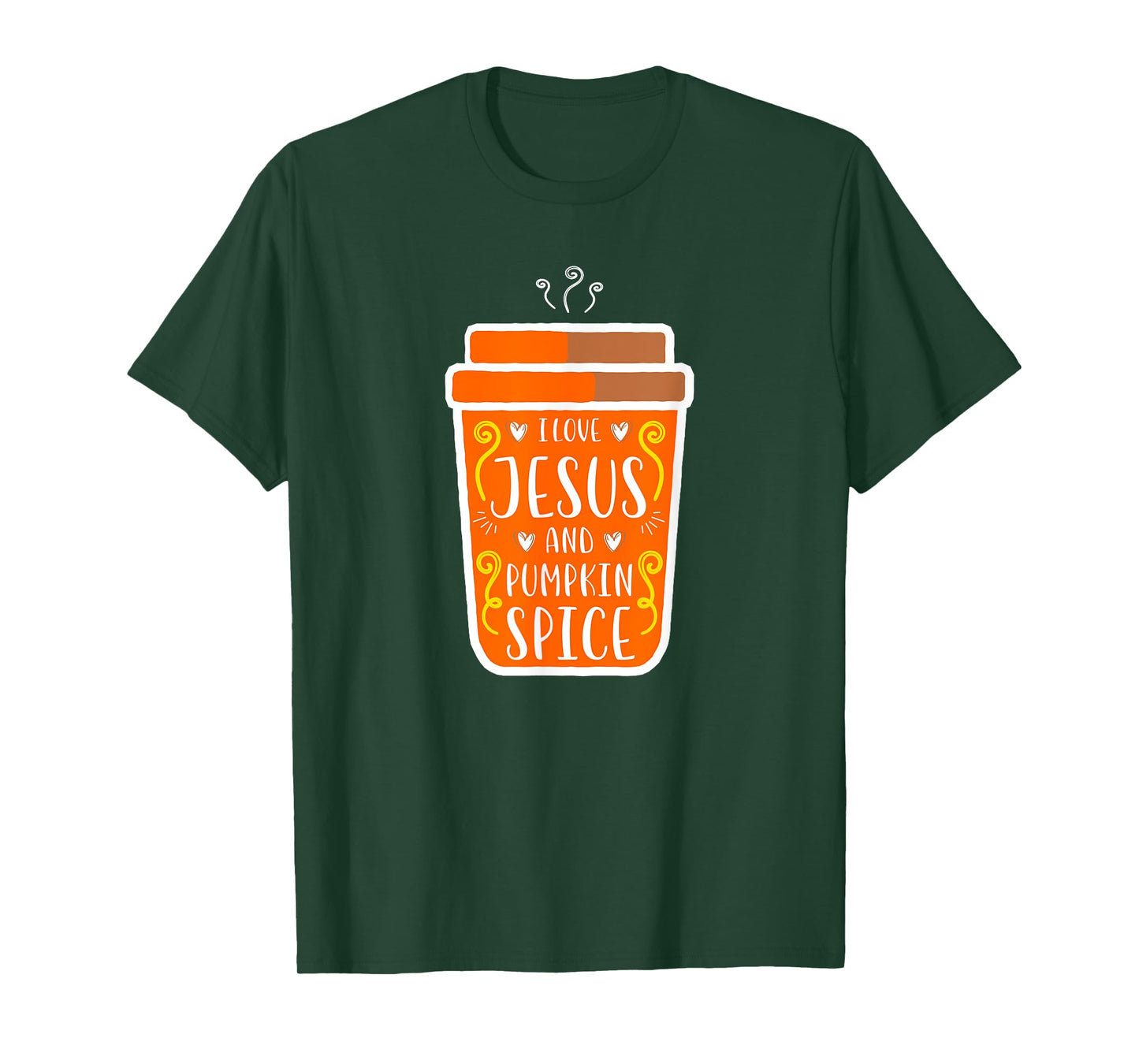 Christian Girl Autumn I Love Jesus Pumpkin Spice Fall T-Shirt