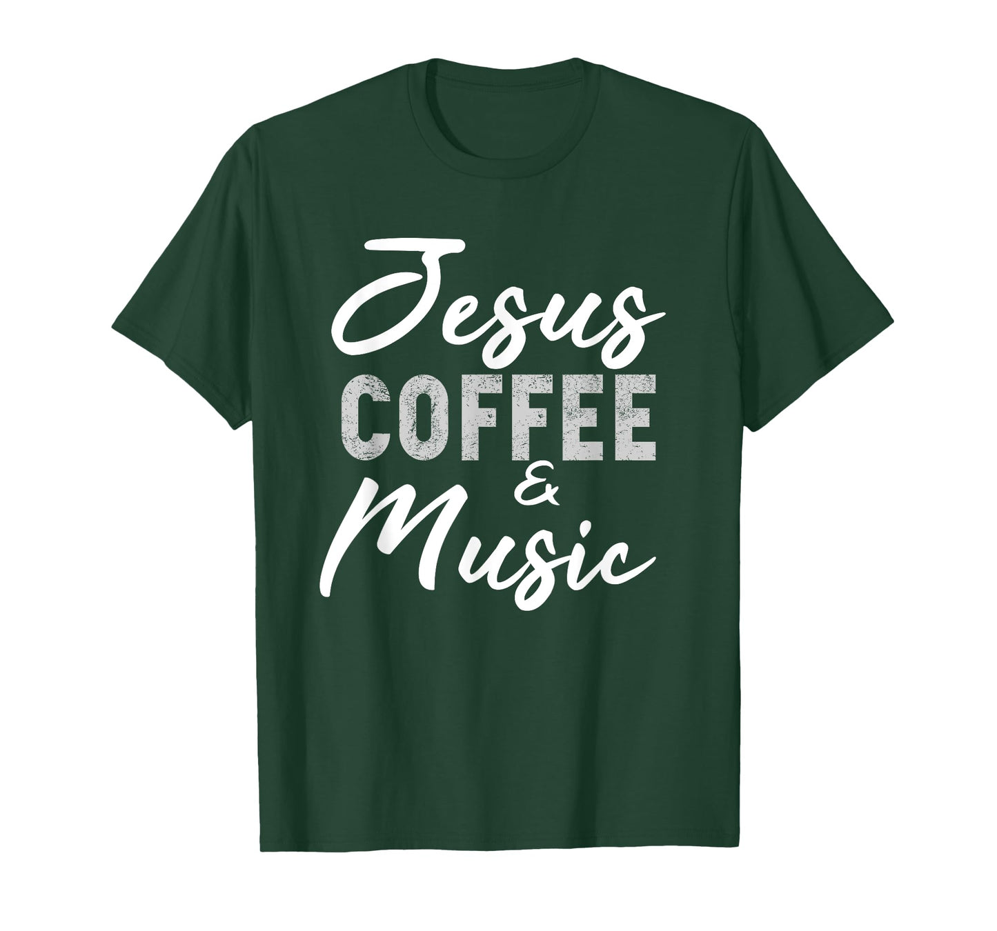 Jesus Coffee and Music Funny Musician Christian Band Gift T-Shirt