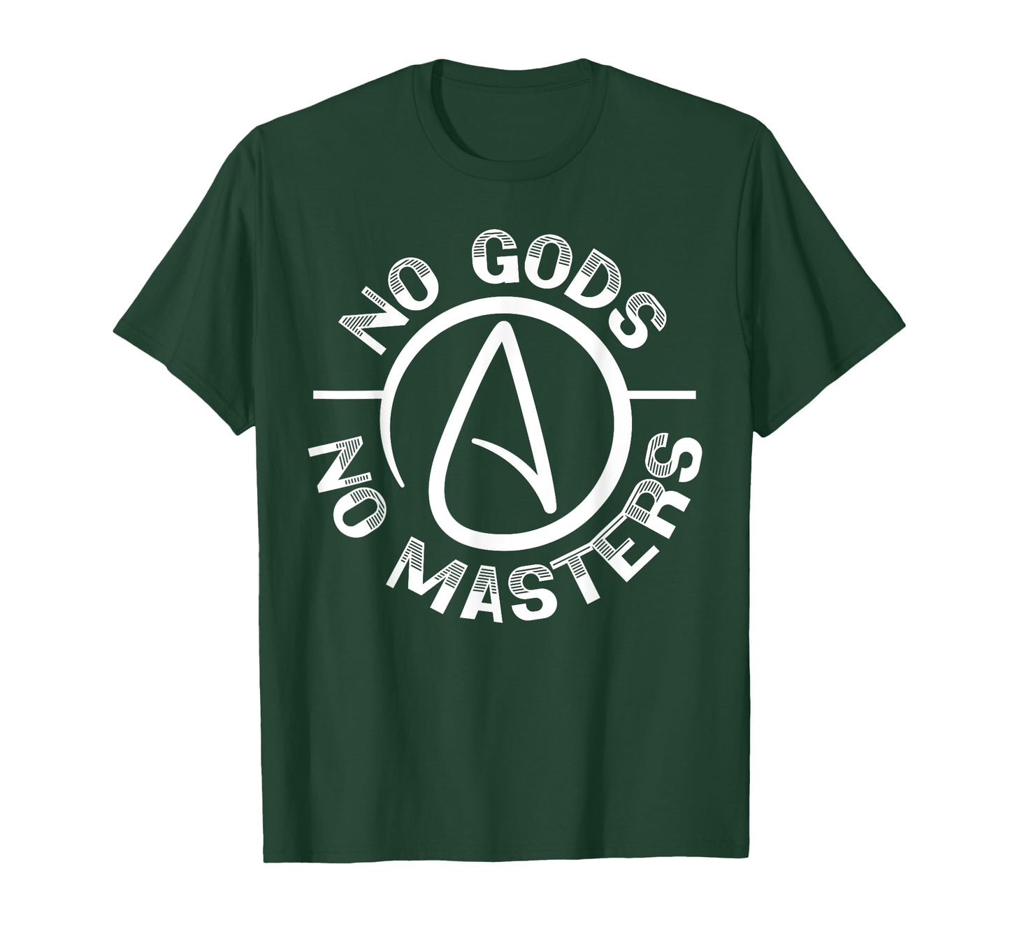 No Gods No Master Anti-Religion Agnostic Blackcraft Atheist T-Shirt
