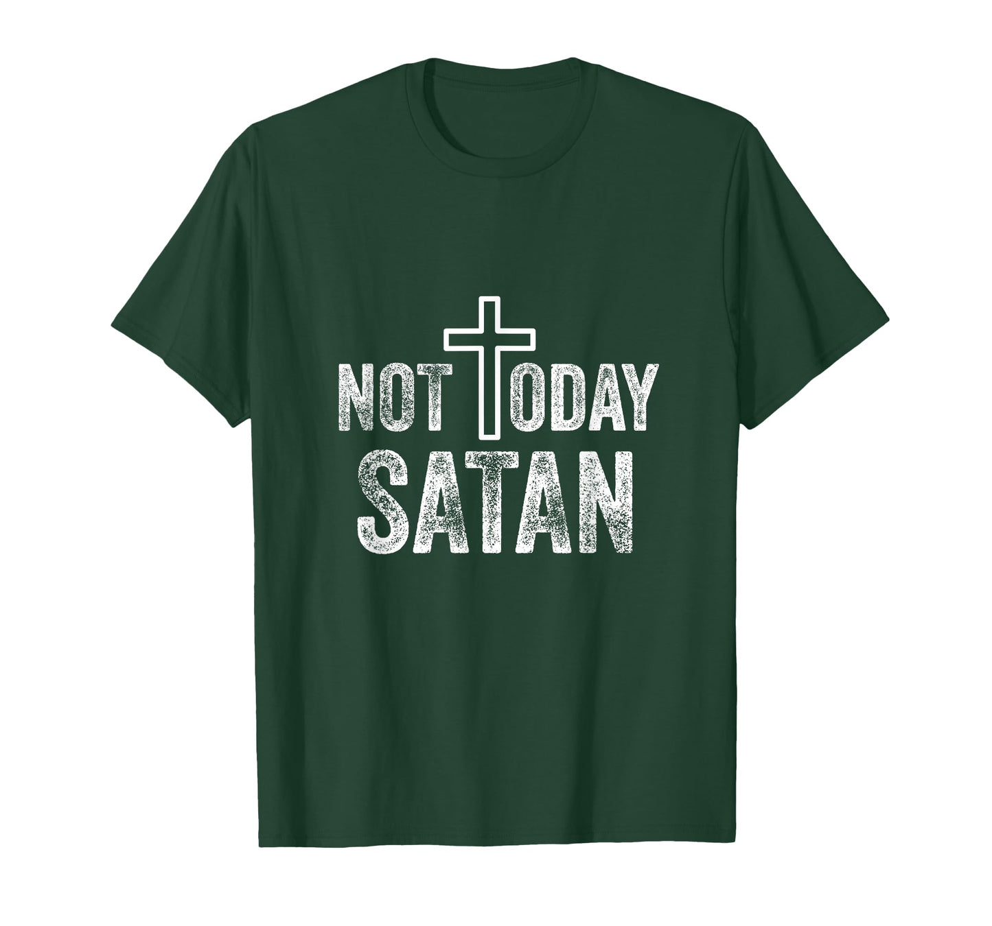 Not Today Satan Funny Christian Cross T-Shirt