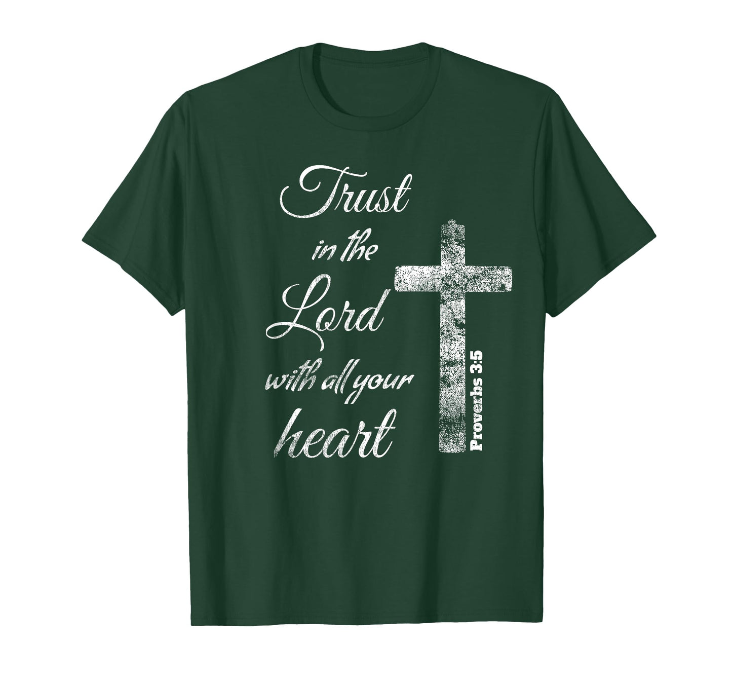 Trust in the Lord with Heart Christian T-Shirt Proverbs 3:5 T-Shirt