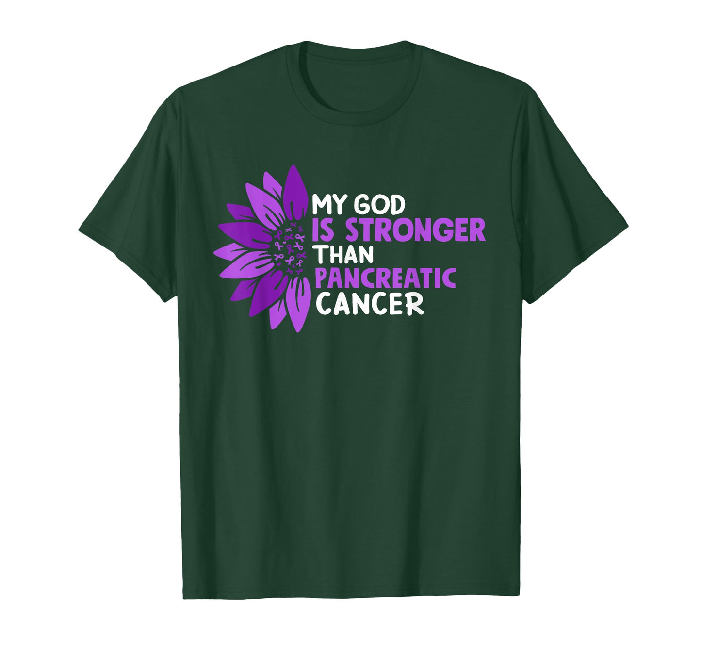 My God Is Stronger Than Pancreatic Cancer Awareness T-Shirt