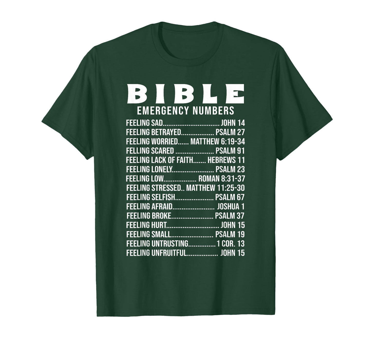 Bible Emergency Hotline Numbers T-Shirt