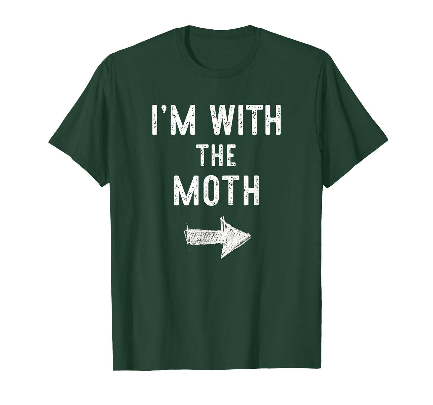 I'm With The Moth Costume Halloween Matching Couple T-Shirt