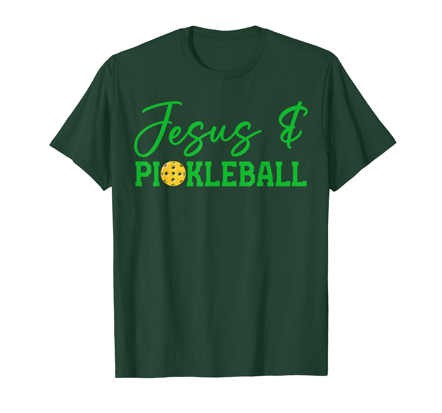 Jesus and Pickleball Funny Christian Pickleball Player Retro T-Shirt