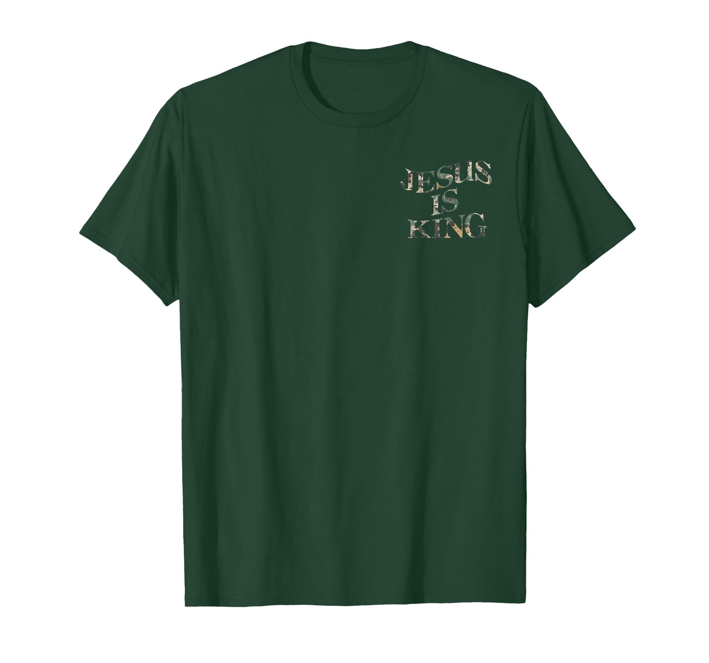 Jesus is King Cross Christian God Religious 2 Sides Tee T-Shirt