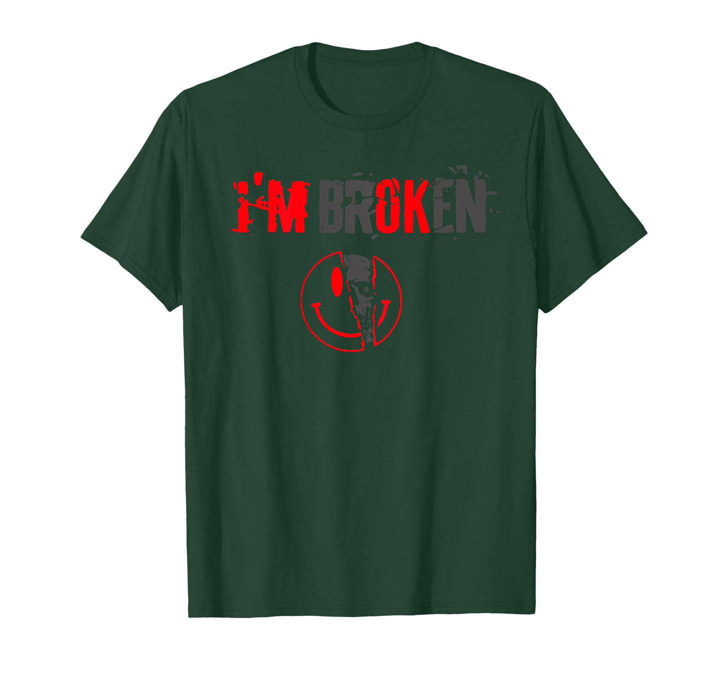 I'm OK I’m Broken Invisible Skeleton Face (on back) T-Shirt
