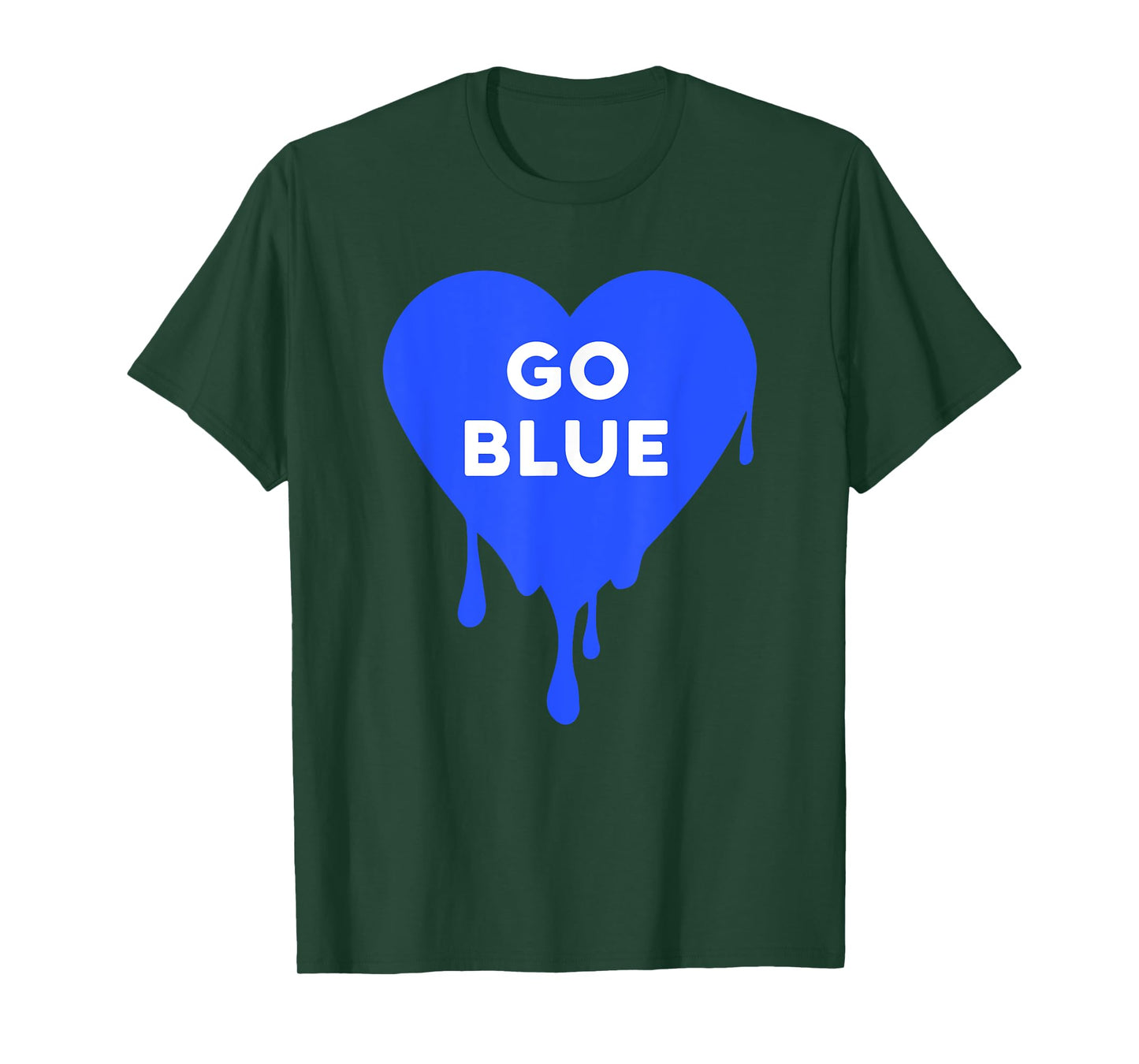 Go Blue - Blue team, Color War, Camp, Dripping Heart, cute T-Shirt
