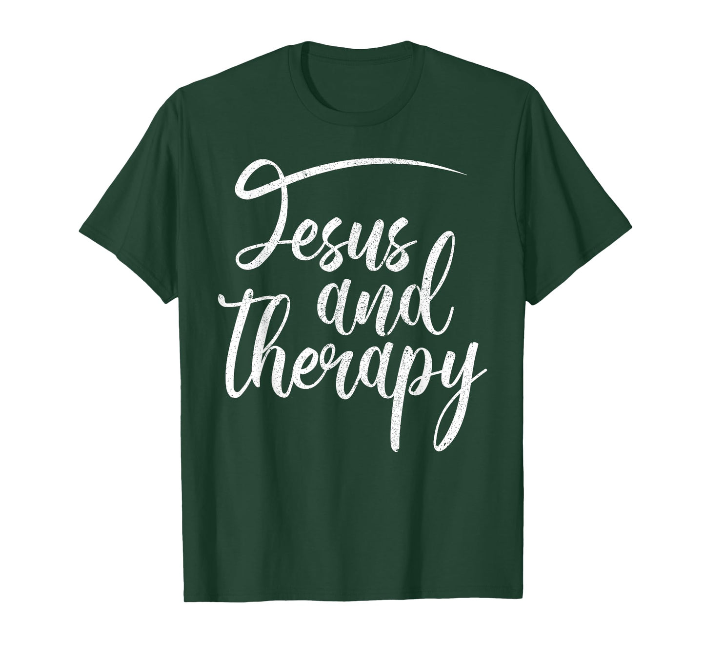 Christian Faith Believers Merch Co Jesus And Therapy Religious Christian Humor T-Shirt