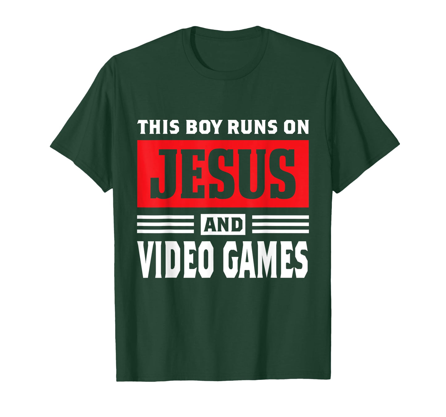 This Boy Runs On Jesus And Video Games Christian Gift T-Shirt