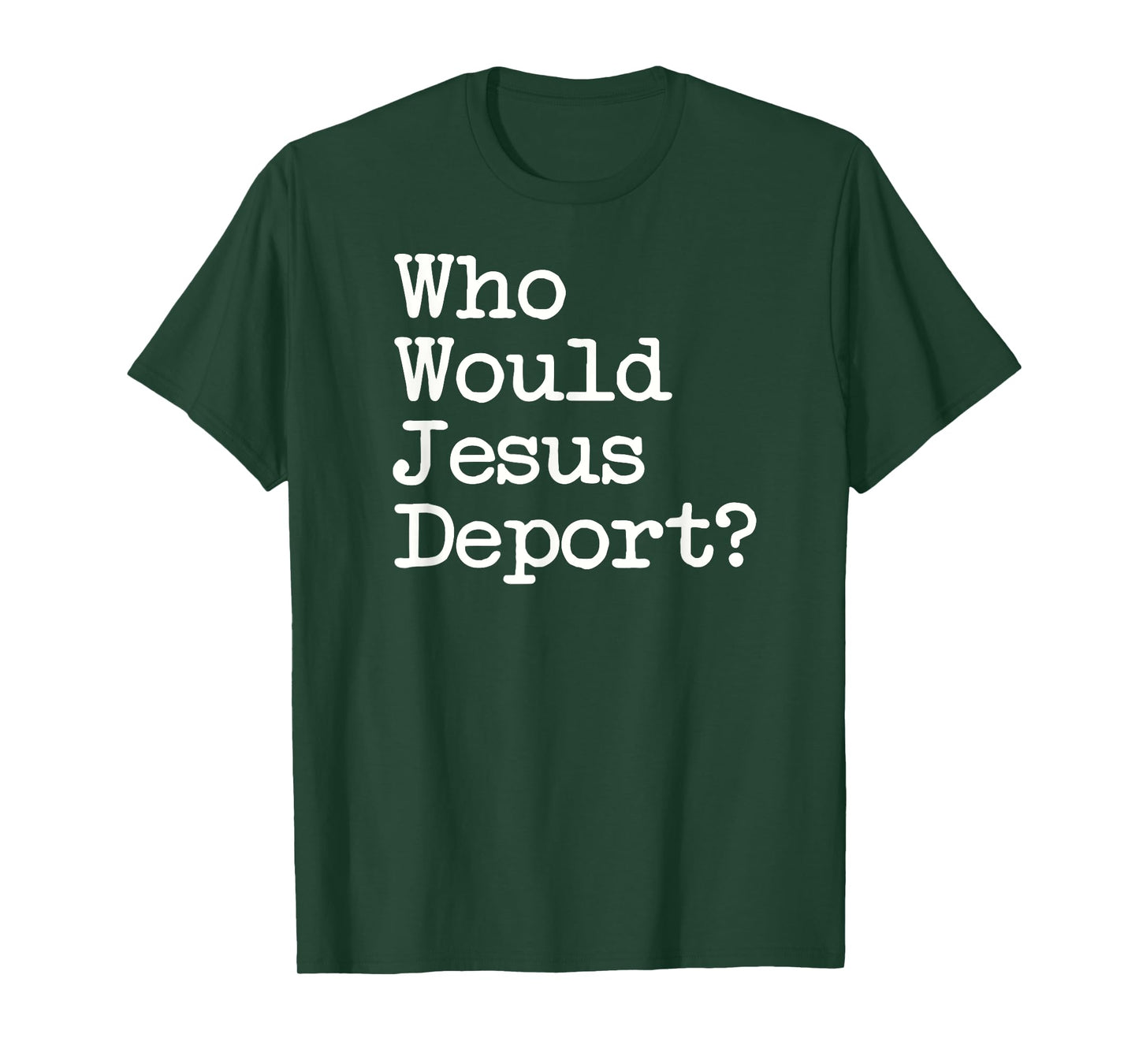 Sage Styles Who Would Jesus Deport Immigrant Rights Unisex Adults Black Small Short Sleeve Cotton Blend Classic Fit T-Shirt