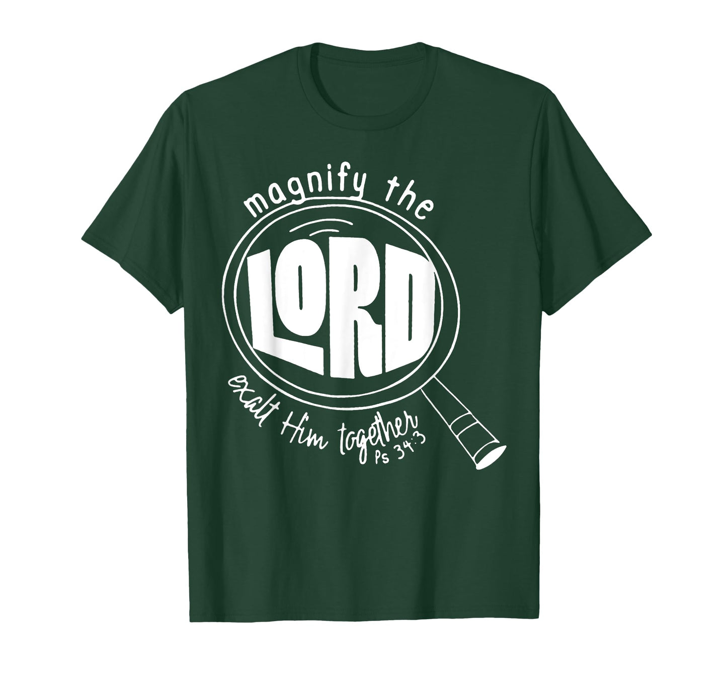 Magnify The Lord Exalt Him Together Psalm 34:3 VBS 2025 T-Shirt