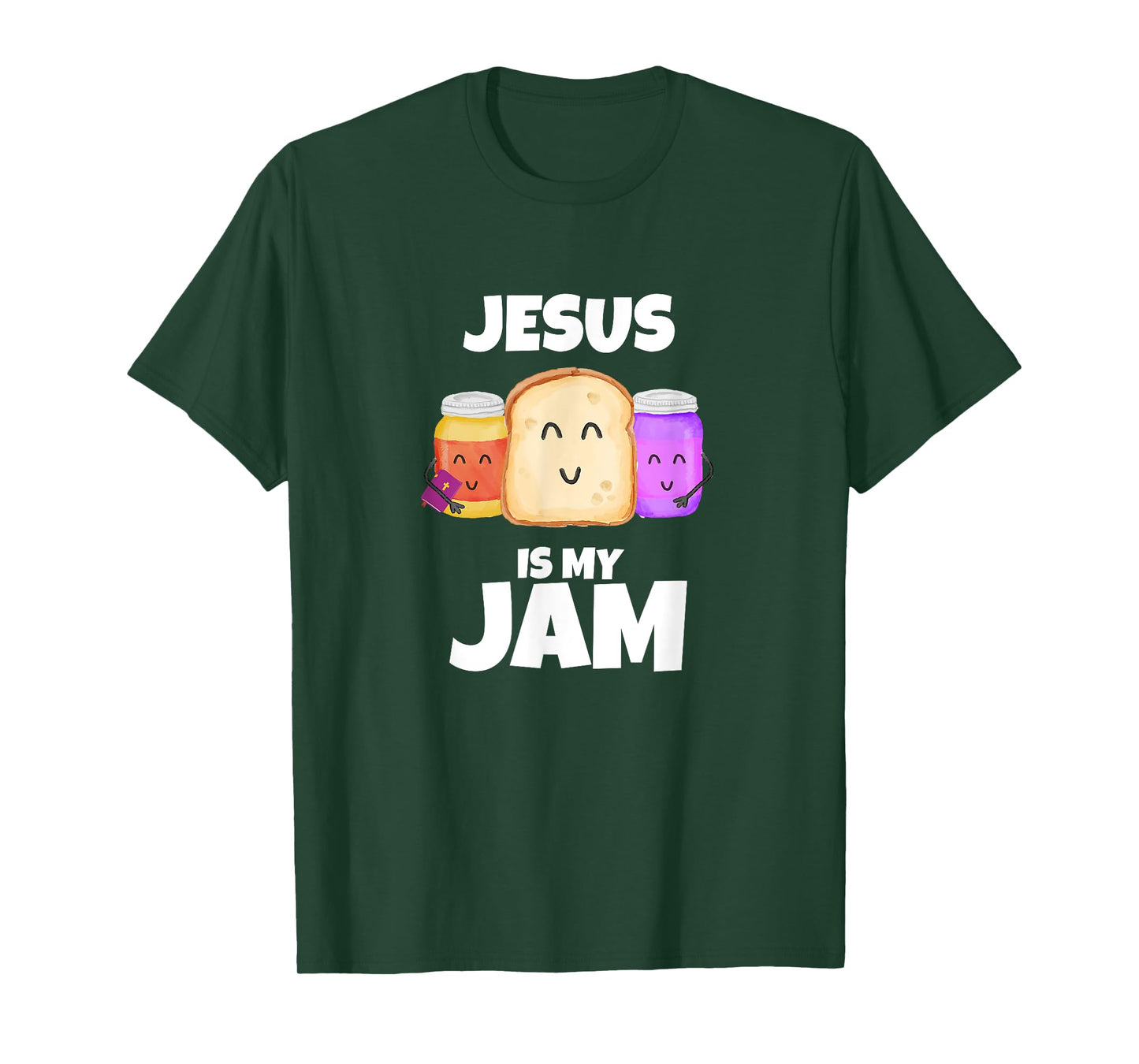 Jesus is my Jam Funny Bible Holding Jam Graphic T-Shirt