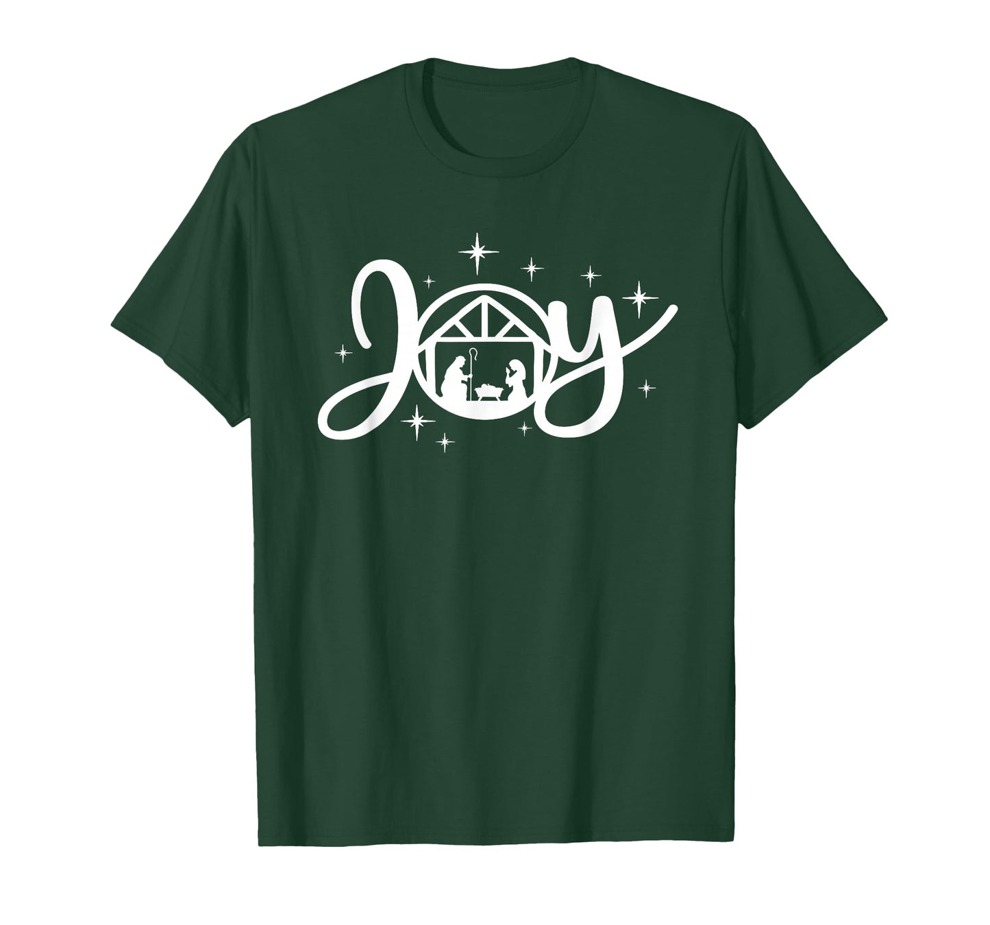 Christian Christmas Joy Jesus Nativity Scene Faith Family T-Shirt