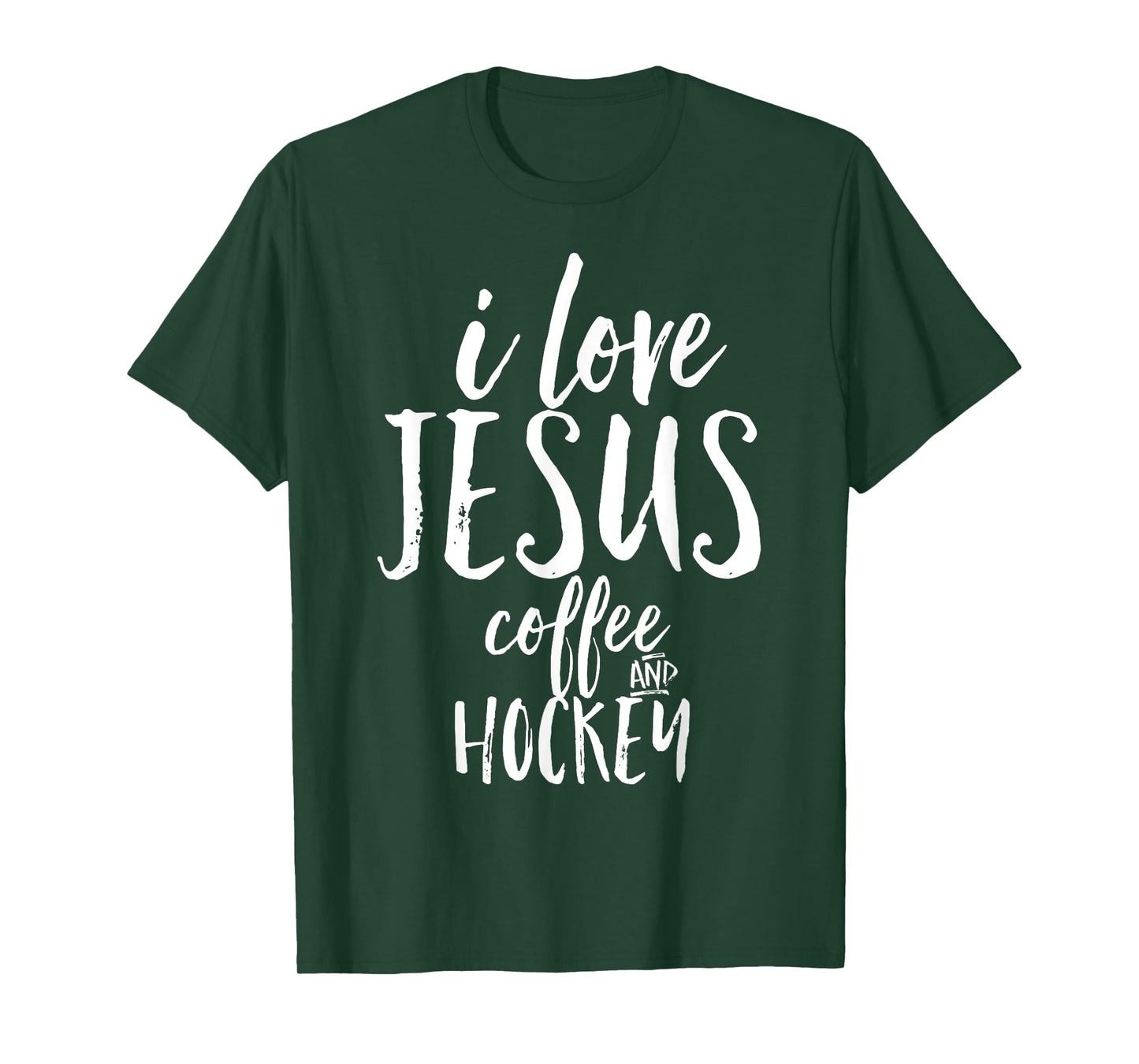 I Love Jesus Coffee and Hockey Christian Sports Fun Shirt T-Shirt