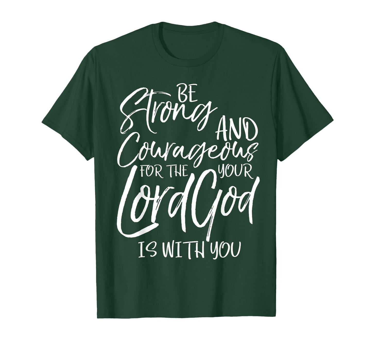 Be Strong and Courageous Shirt Joshua 1:9 Vintage Christian T-Shirt