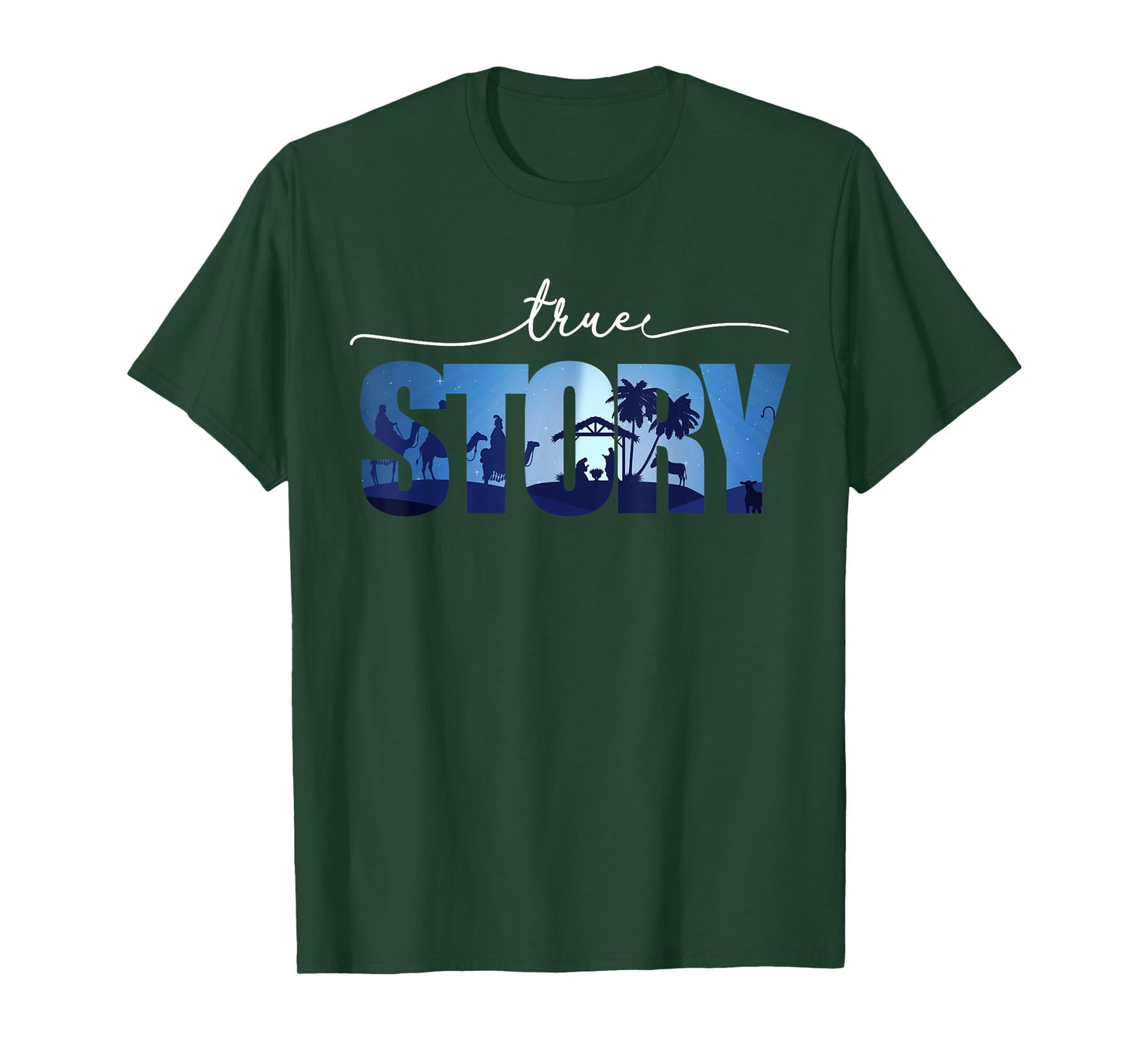 Nativity True Story Christmas Manger Jesus For Men Women T-Shirt