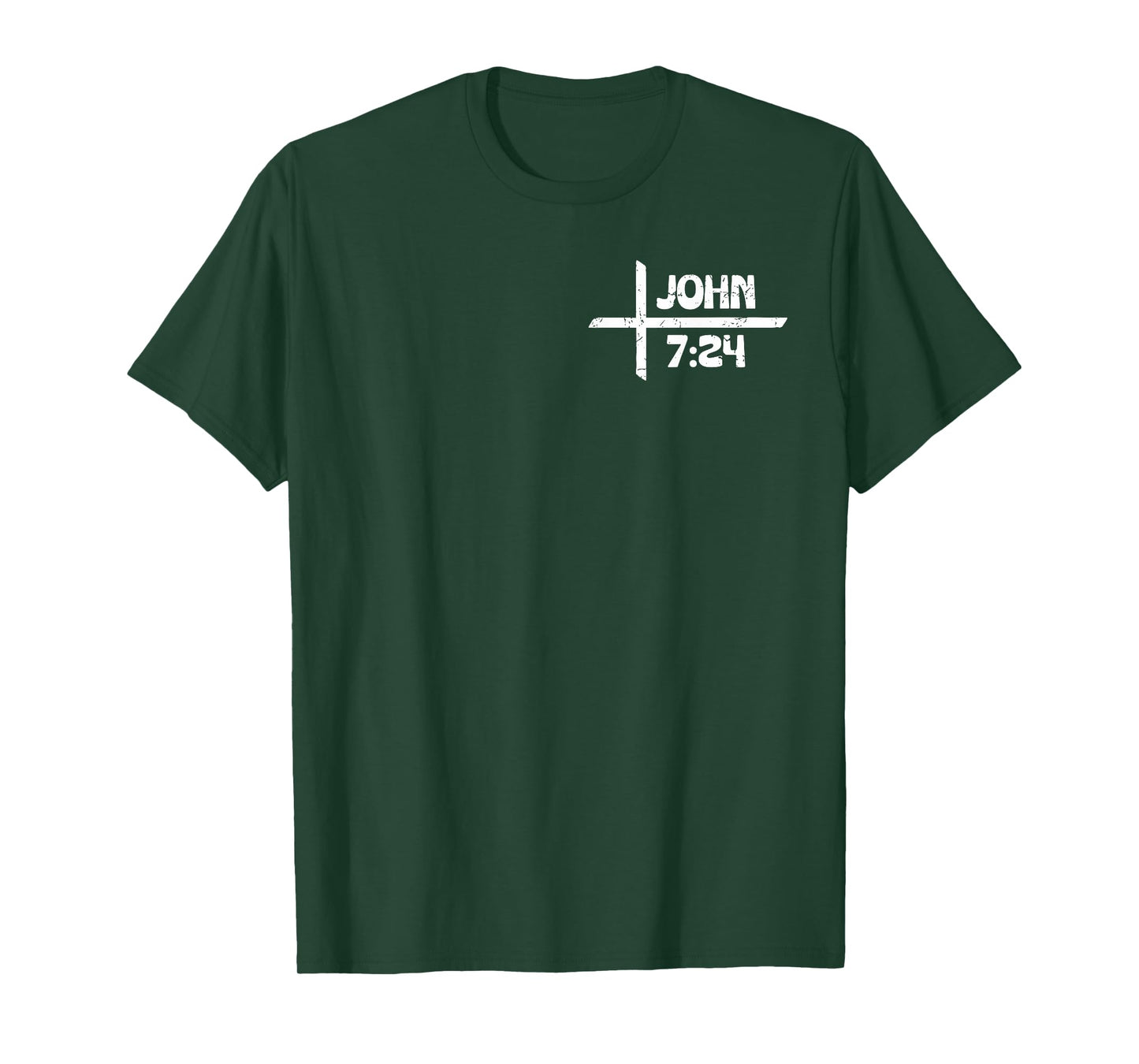 Retro Christian and Tattooed John 7:24 - Front and Back T-Shirt