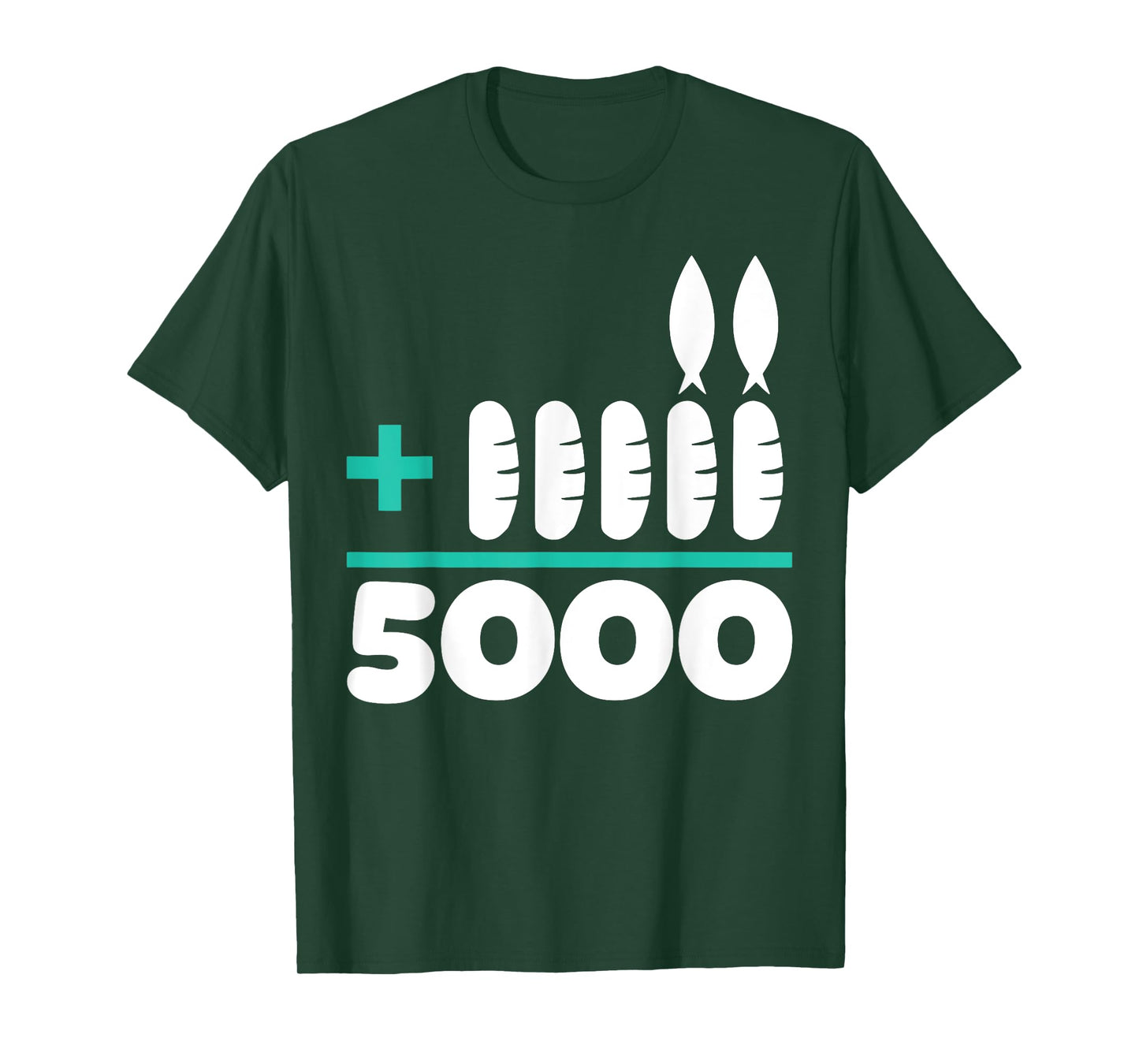Jesus 2 Fishes 5 Breads 5000 Chosen Against The Current T-Shirt