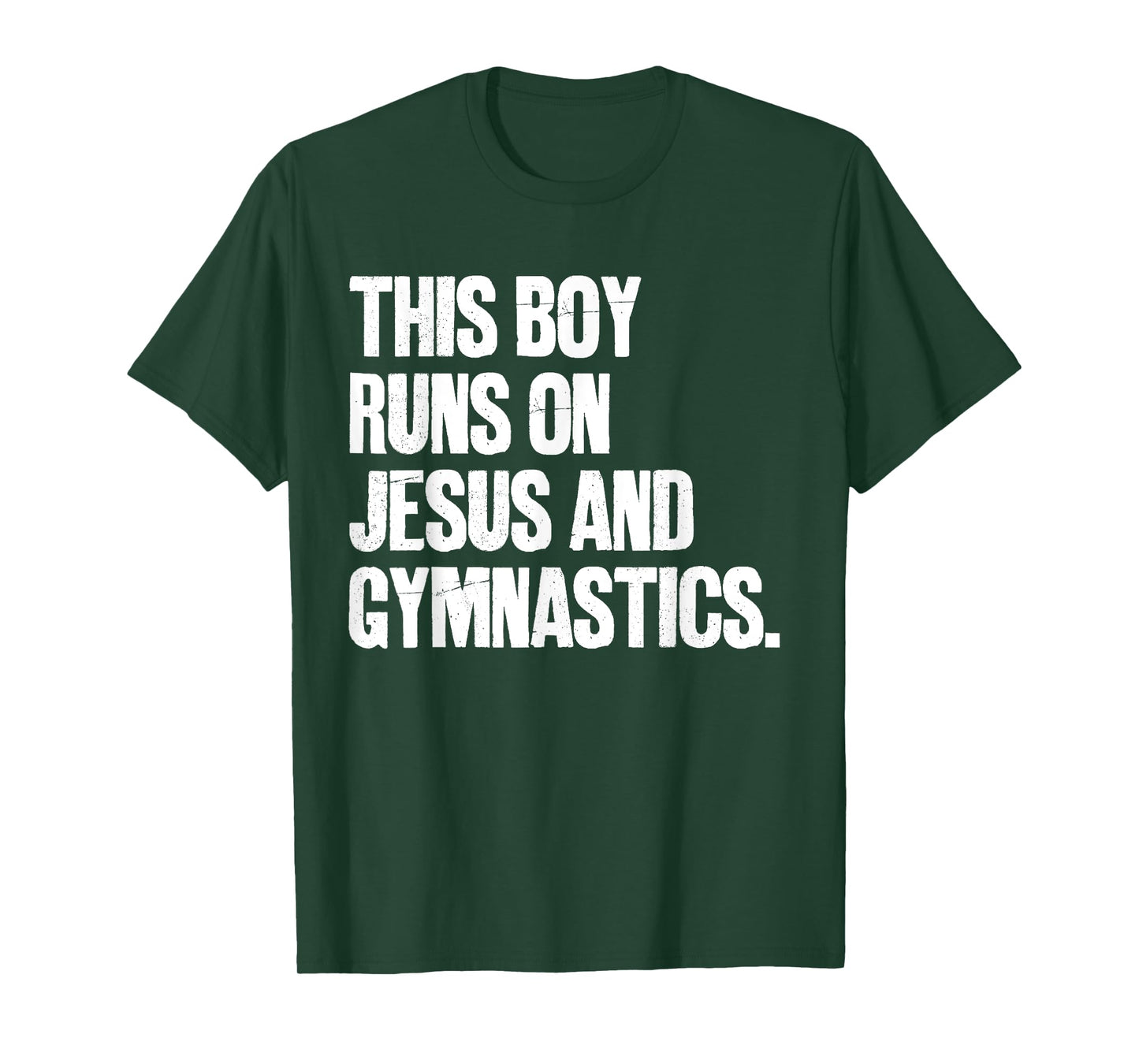 This Boy Runs On Jesus And Gymnastics Christian T-Shirt