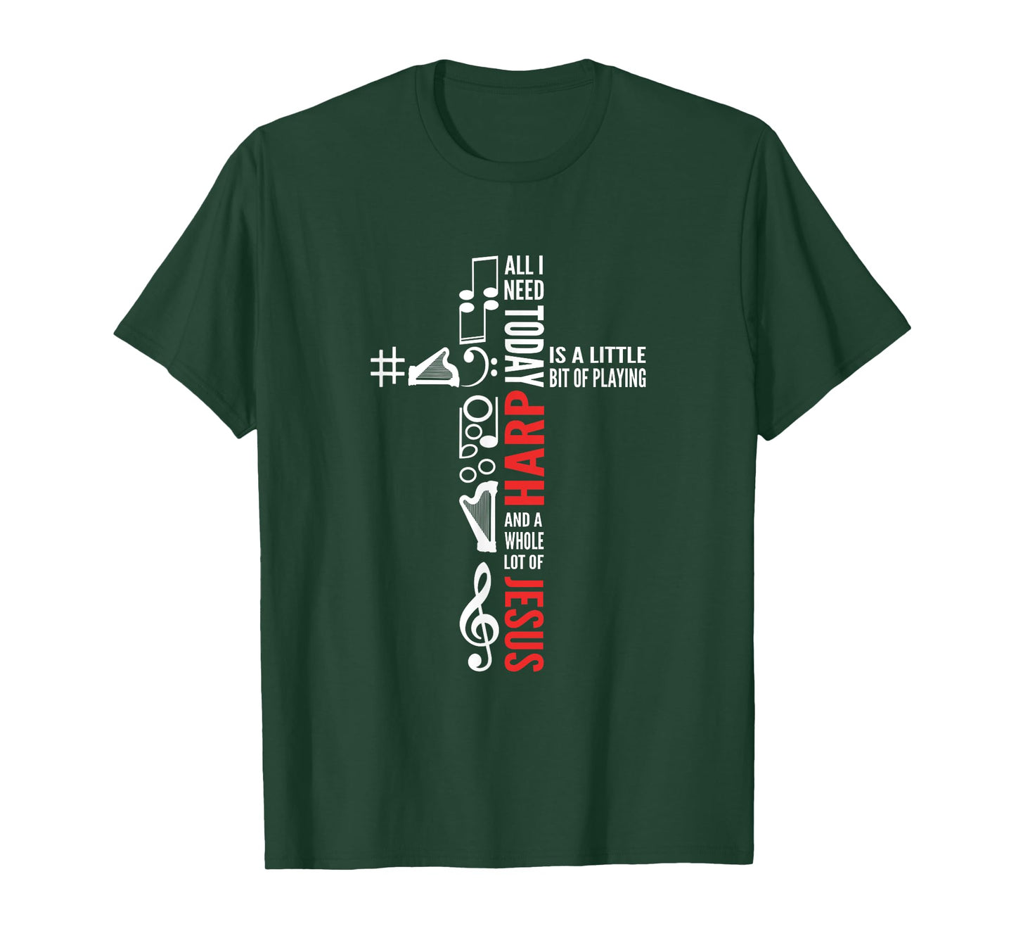Jesus And Harp. Harp Girl. Harpist. Harp Player T-Shirt