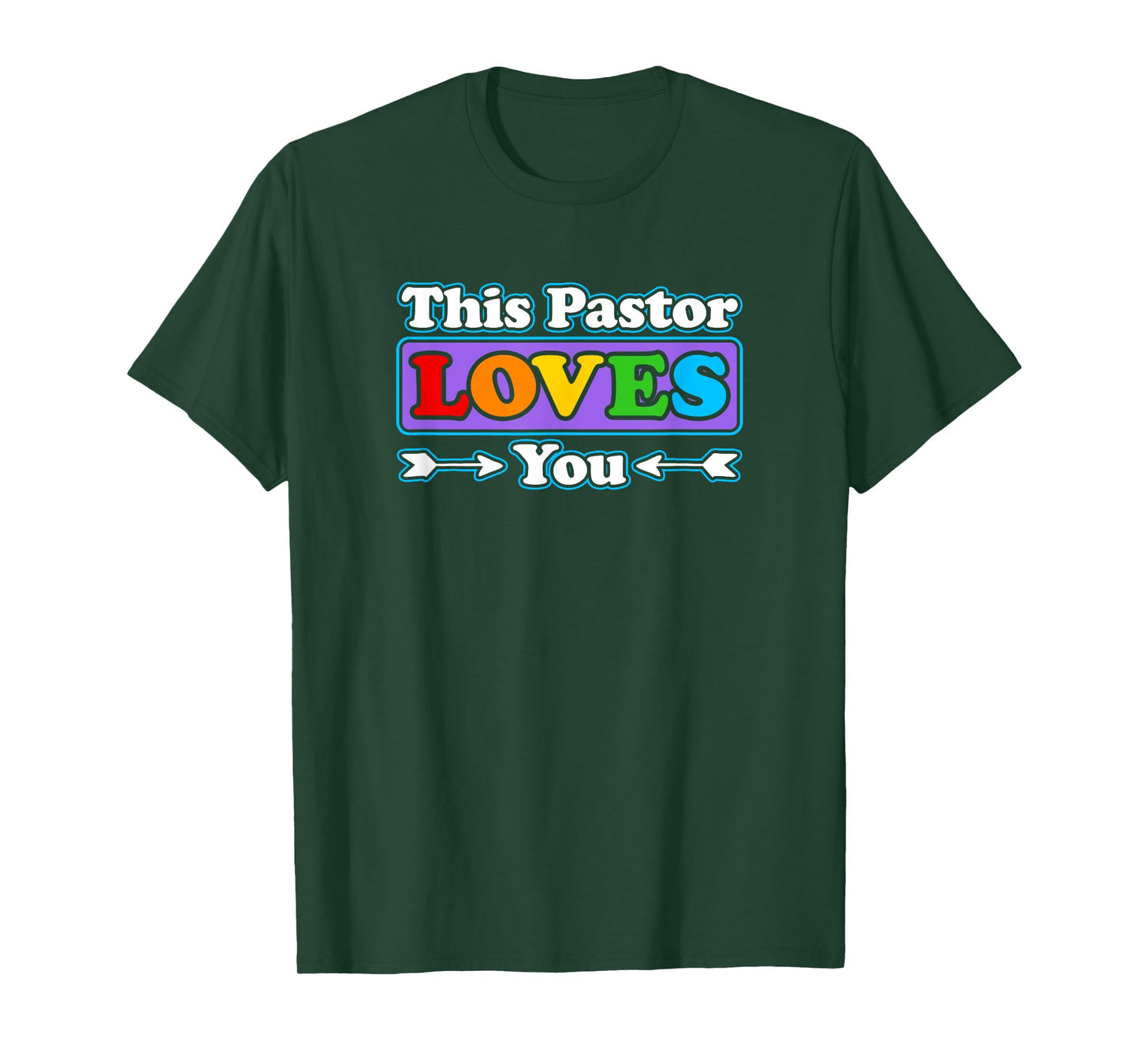 LGBTQ+ Rainbow Pride Tshirt This Pastor Loves You T-Shirt