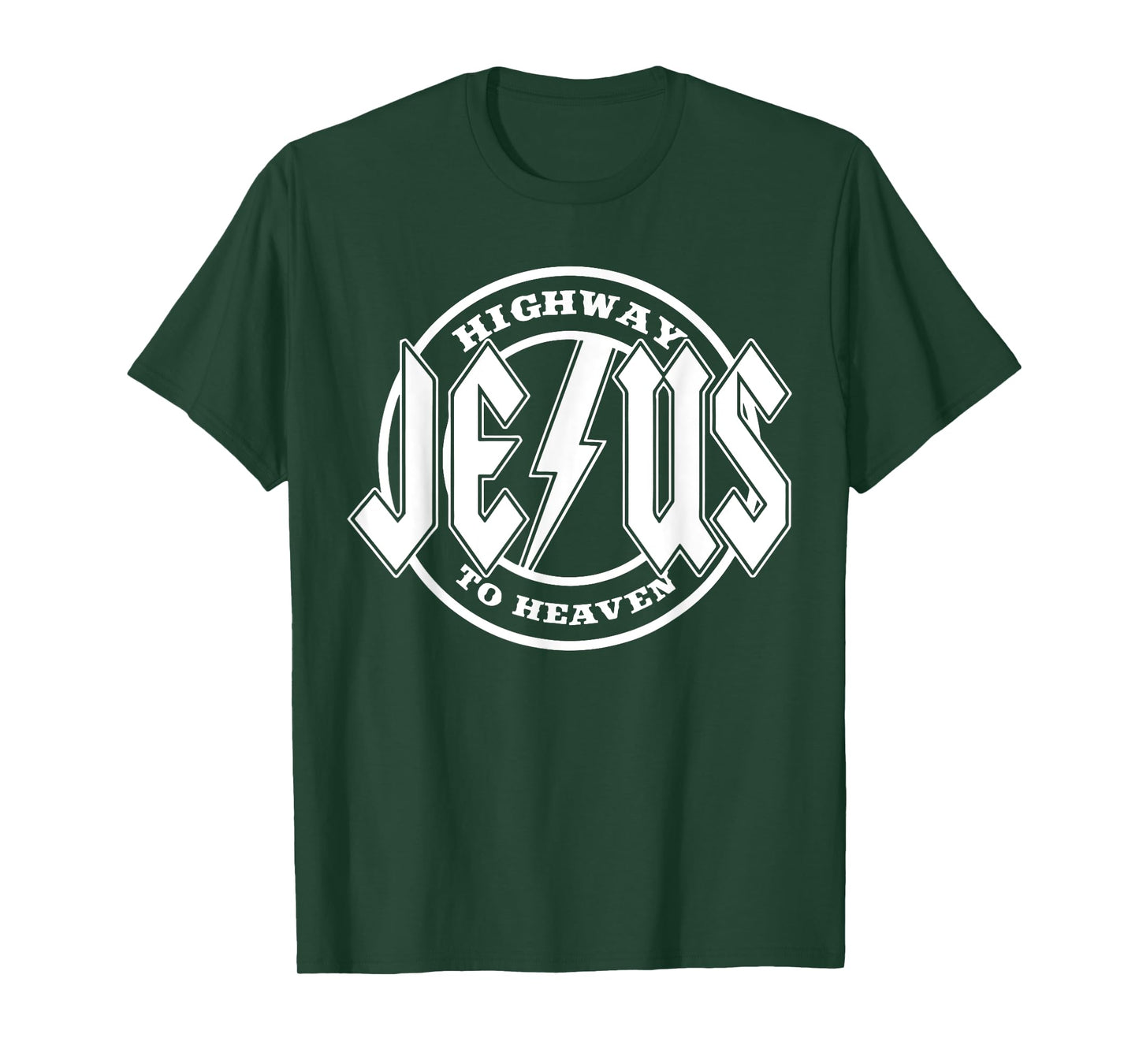 Retro Jesus Highway To Heaven Pray Catholic Faith Based Men T-Shirt