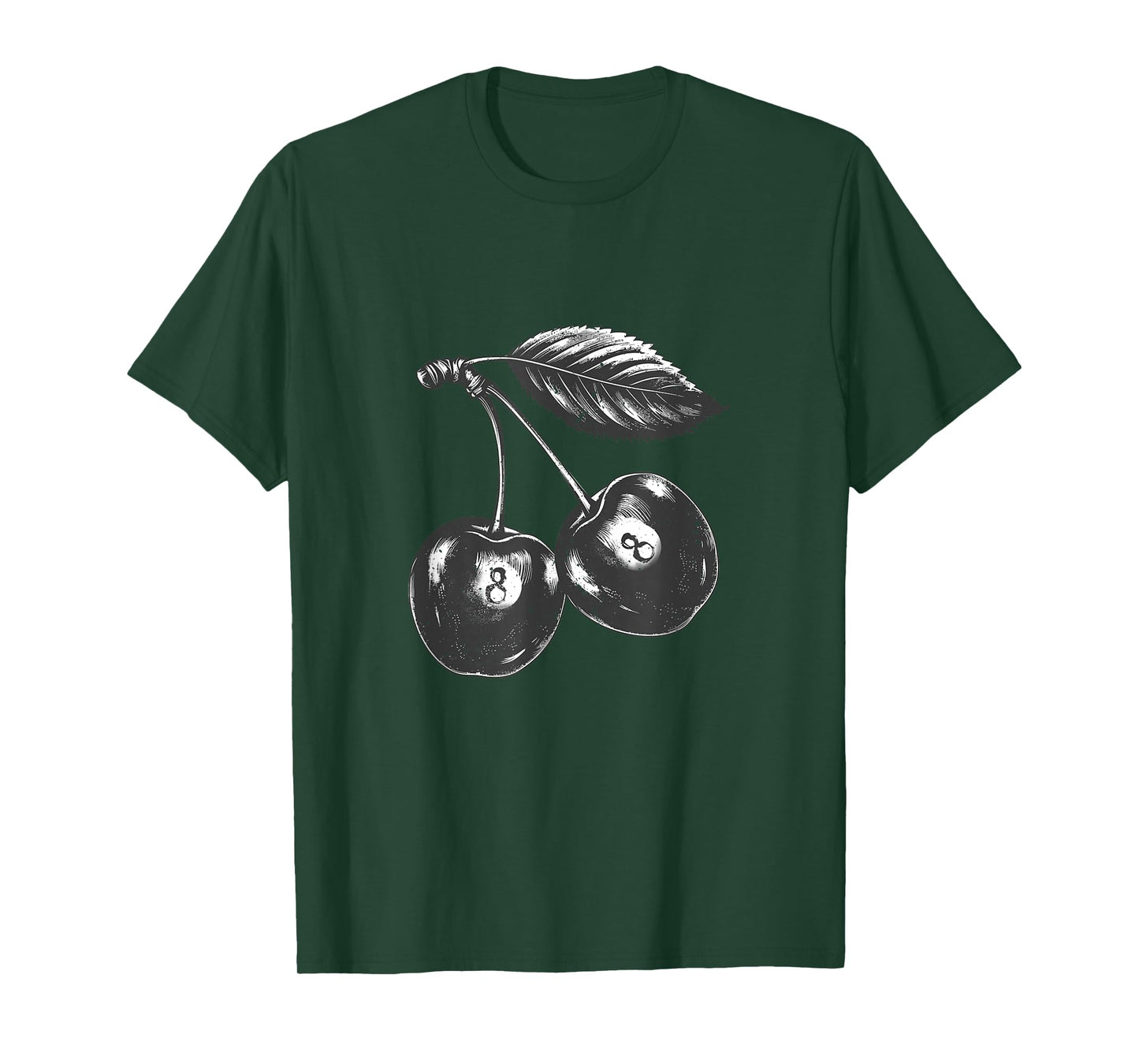 Ball 8 Black Cherry Snooker Billiard Ball In The Of Cherries T-Shirt