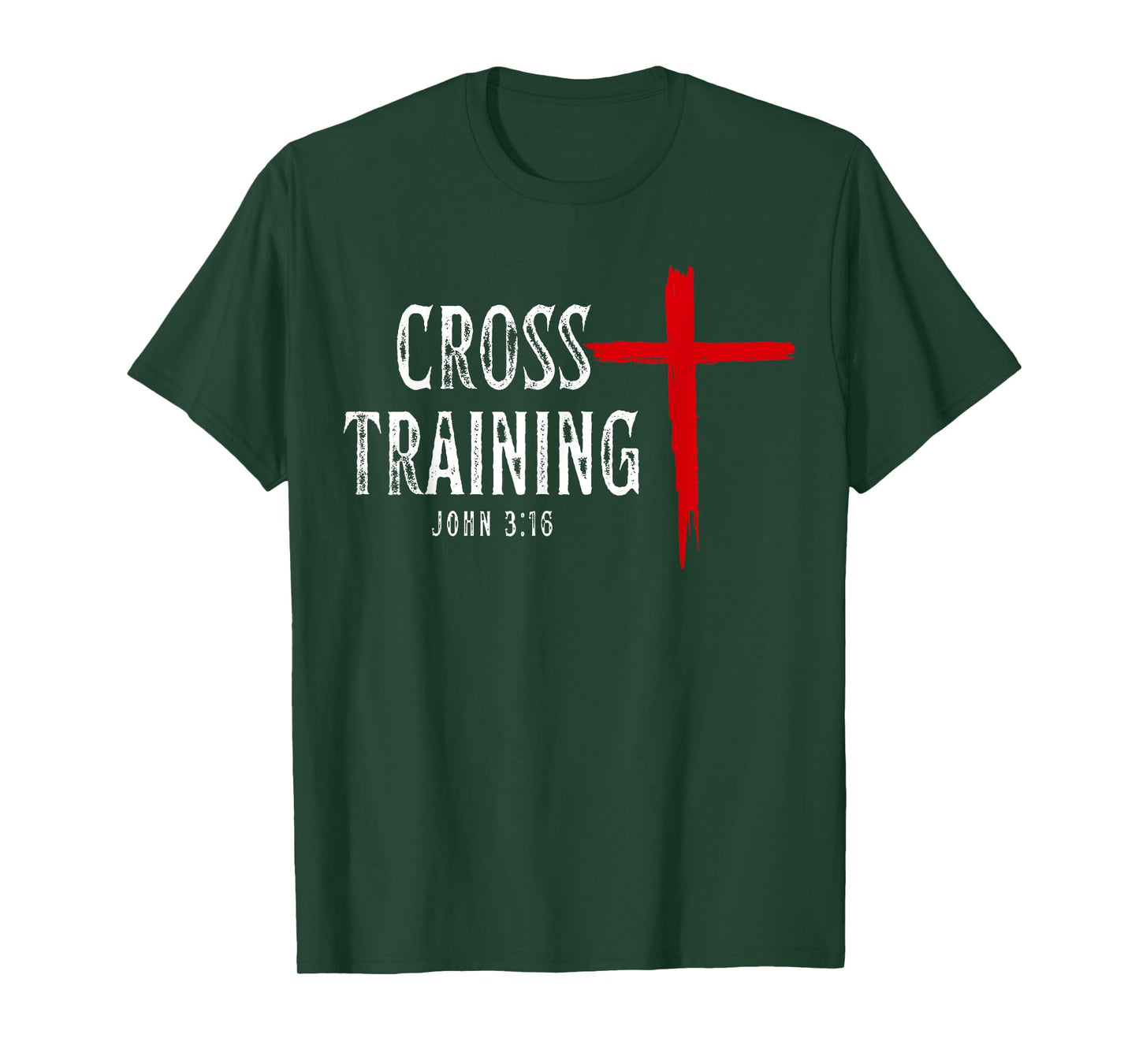 Cross Training Christian Workout Faith Religious Jesus T-Shirt