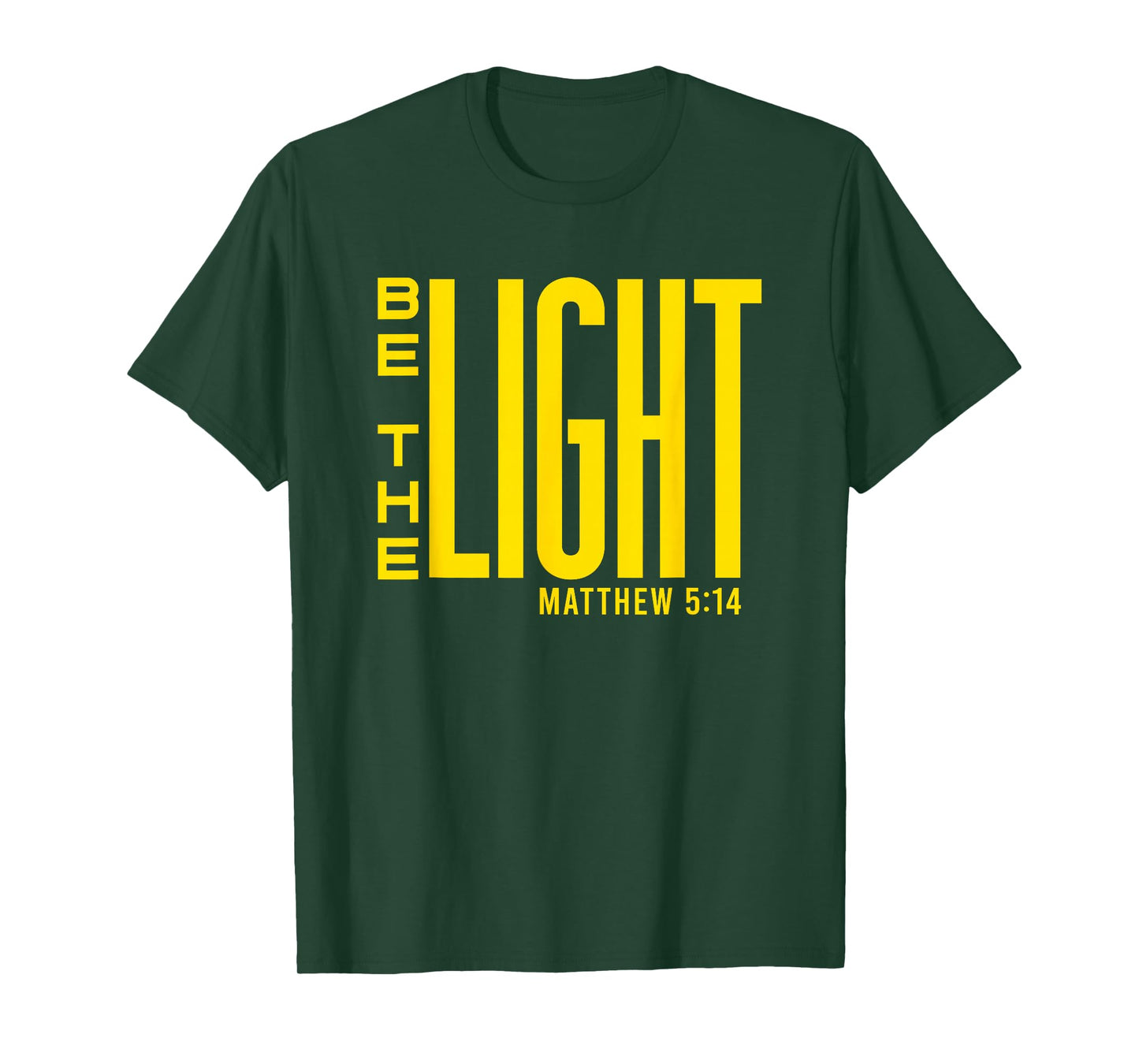 Be The Light, Inspiring Christian Bible Verse Yellow Graphic T-Shirt