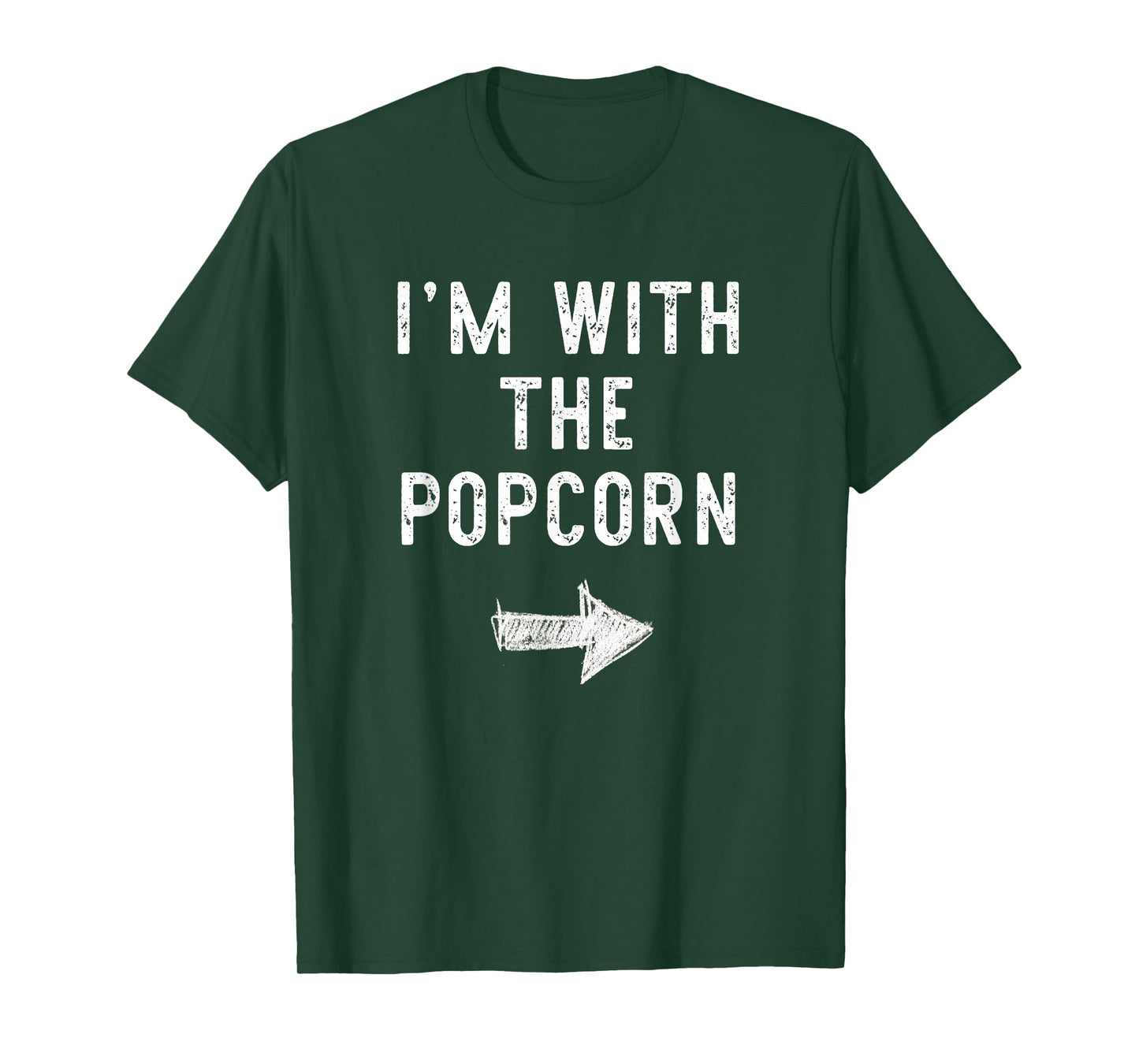 I'm With The Popcorn Costume Halloween Matching Couple T-Shirt