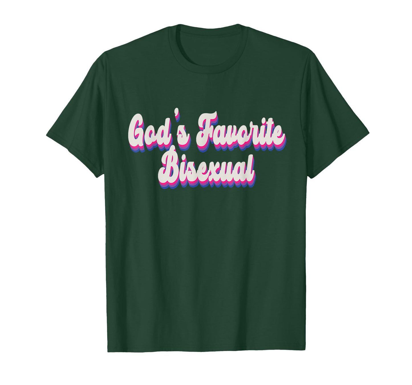 God's Favorite Bisexual Retro Bi Pride Pastel Funny Quote T-Shirt