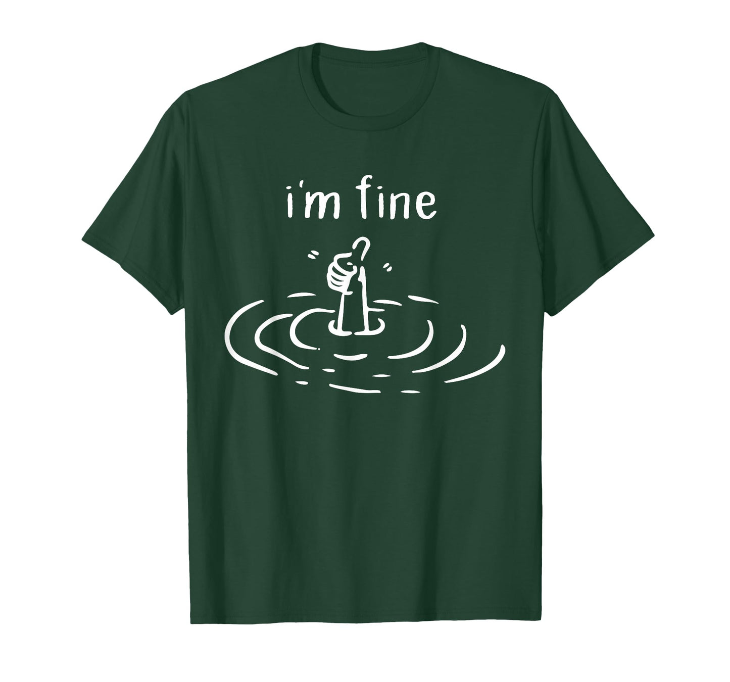 Im Fine Like Hand Thumbs Up On Water Surface - i'm fine T-Shirt