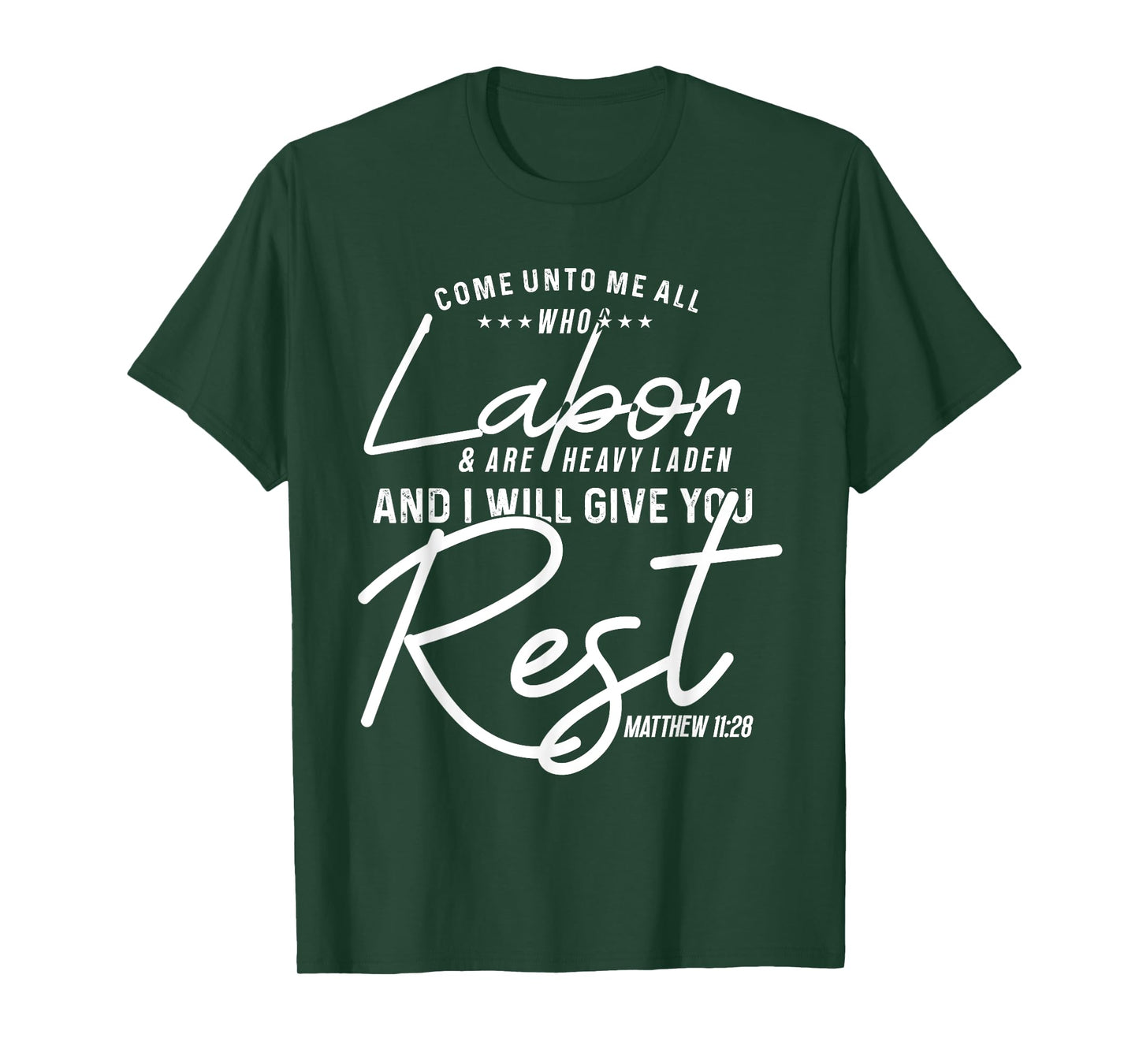 Bible Verse God Matthew 11:28 - Invitation to Rest T-Shirt