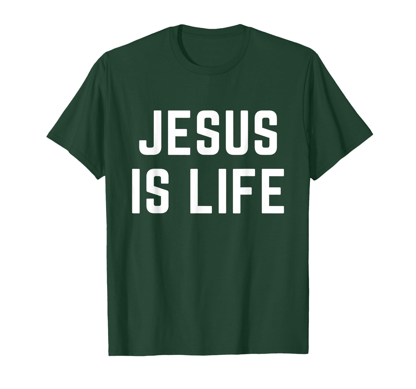 Jesus is Life Christian Faith Bible Verse Worship Apparel T-Shirt