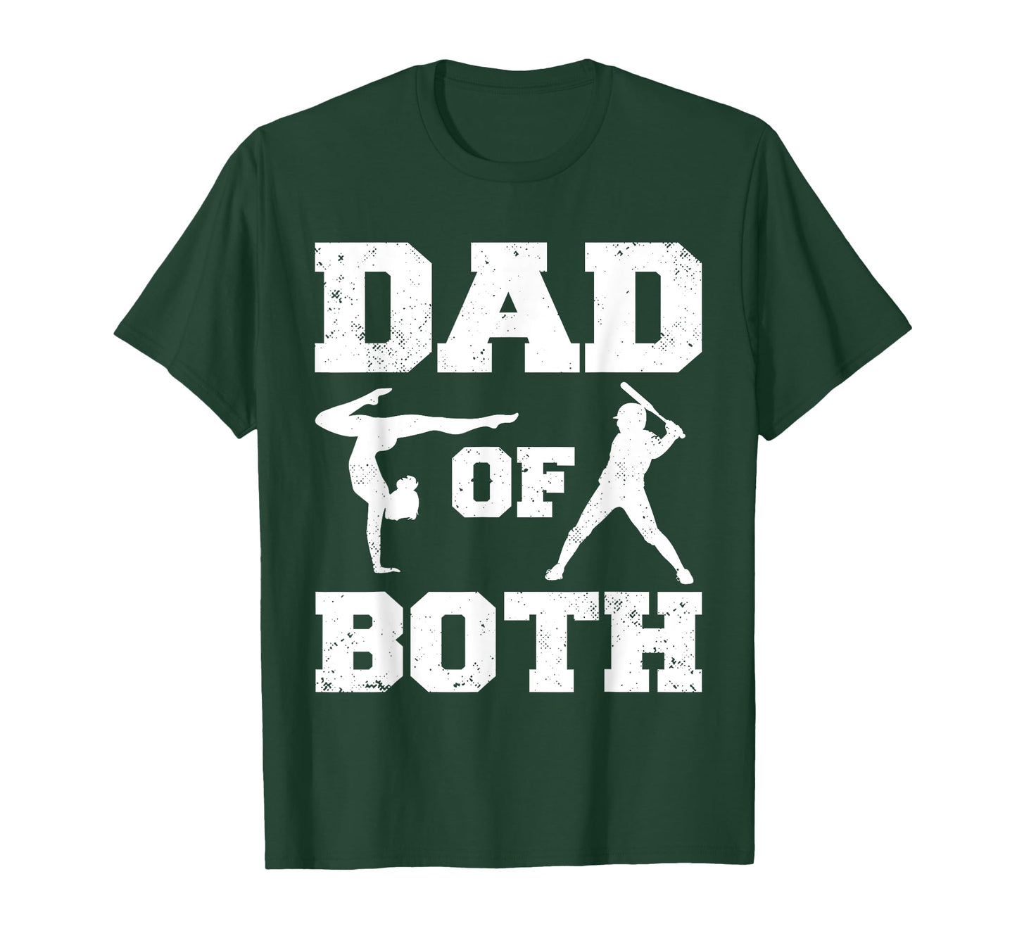 Dad Of Both Funny Gymnastics Baseball Dad T-Shirt