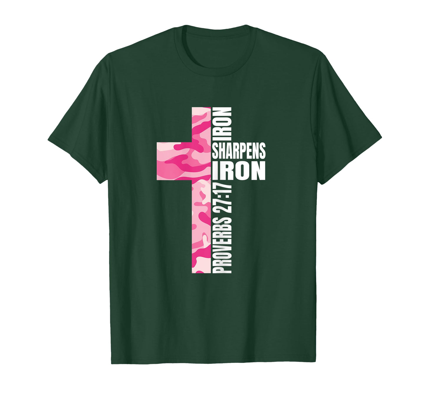 Pink Camo Cross Christian Best Friend Bible Verse Graphic T-Shirt