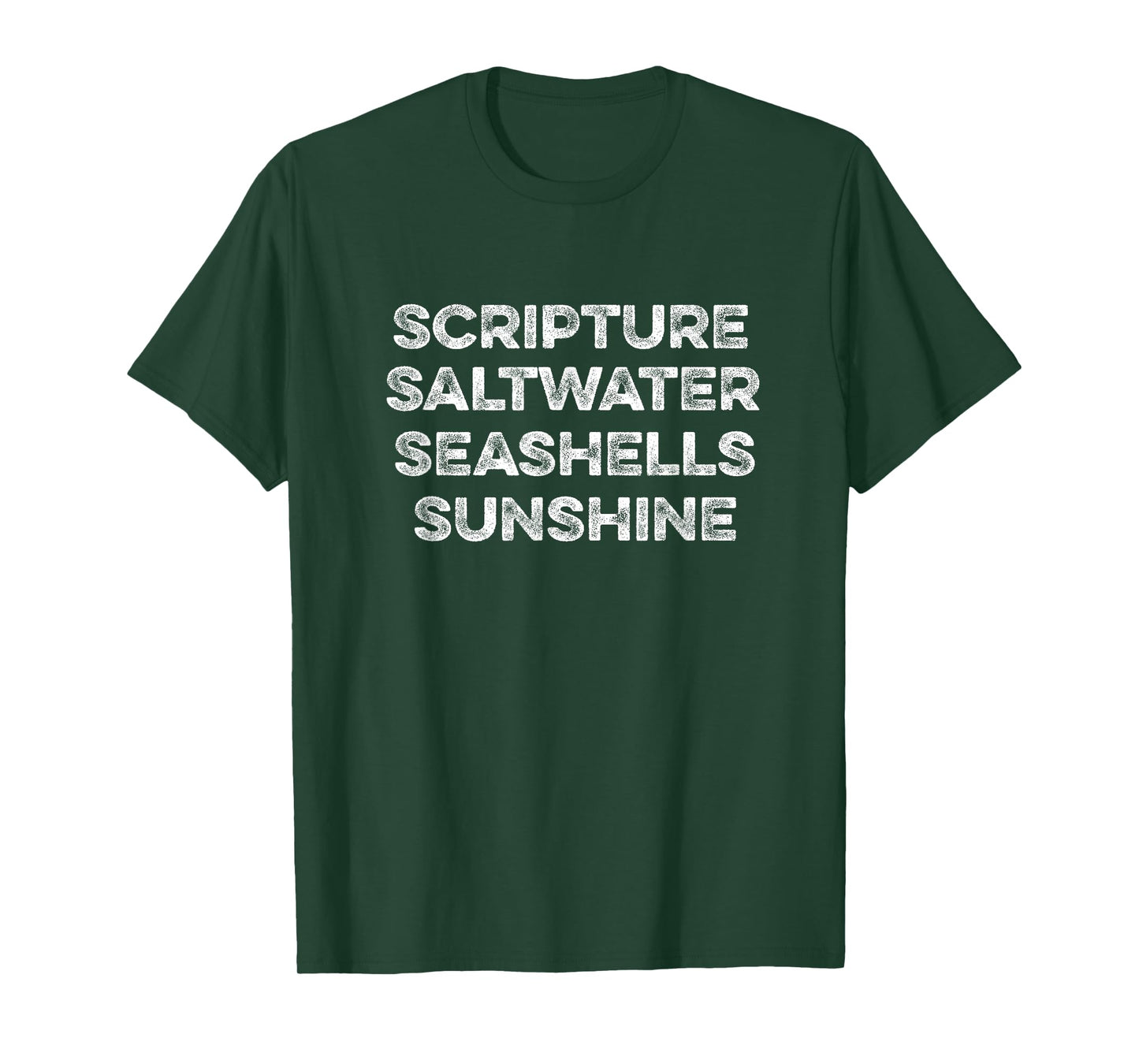 Scripture Saltwater Seashells Sunshine Christian Retreat God T-Shirt
