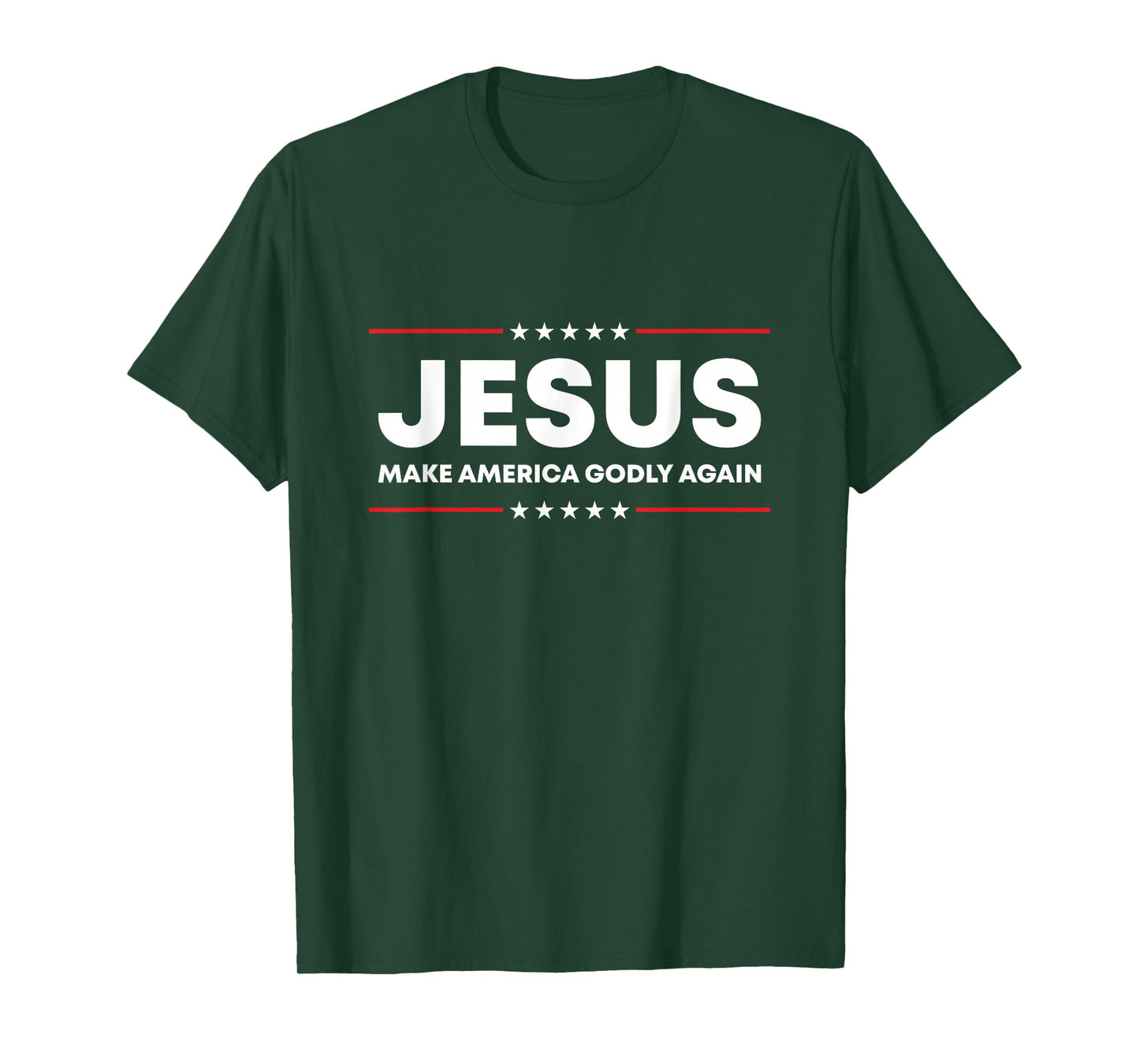 Jesus Make America Godly Again Patriotic Christian Faith USA T-Shirt