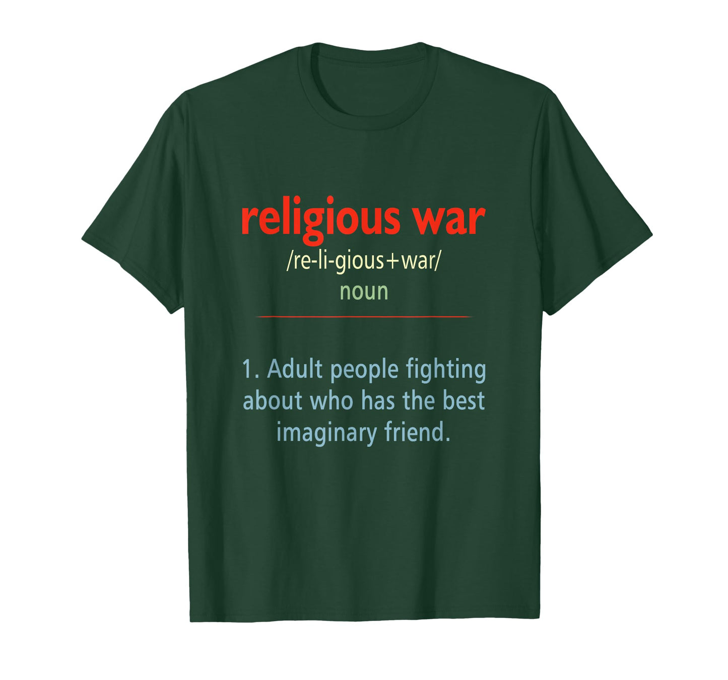 Religious War Dictionary Definition Best Imaginary Friend T-Shirt - Religious War Dictionary Definition Best Imaginary - Unisex-Adults - Black - Small - Short Sleeve - T-Shirt