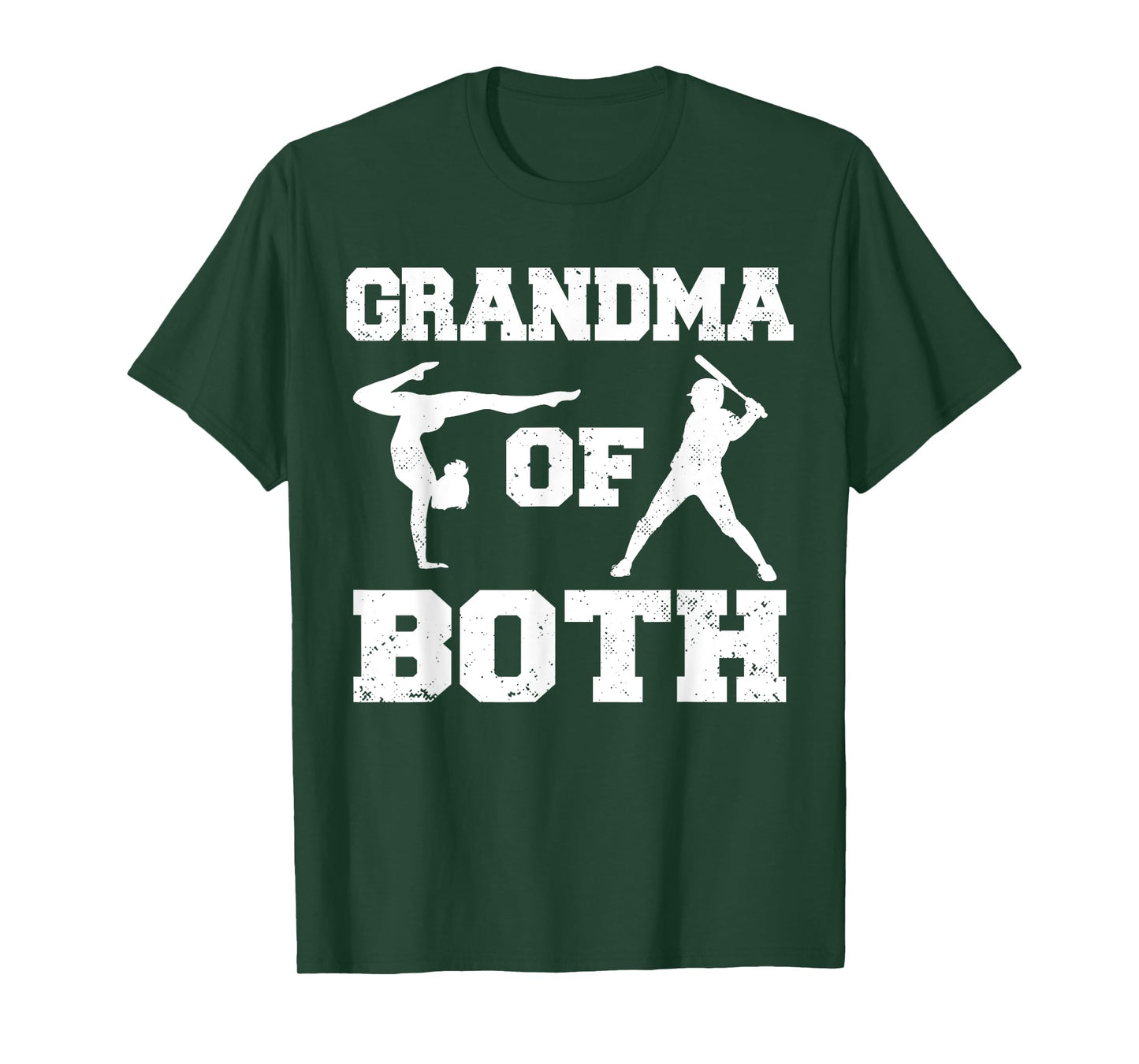 Grandma Of Both Funny Baseball Gymnastics Grandma T-Shirt