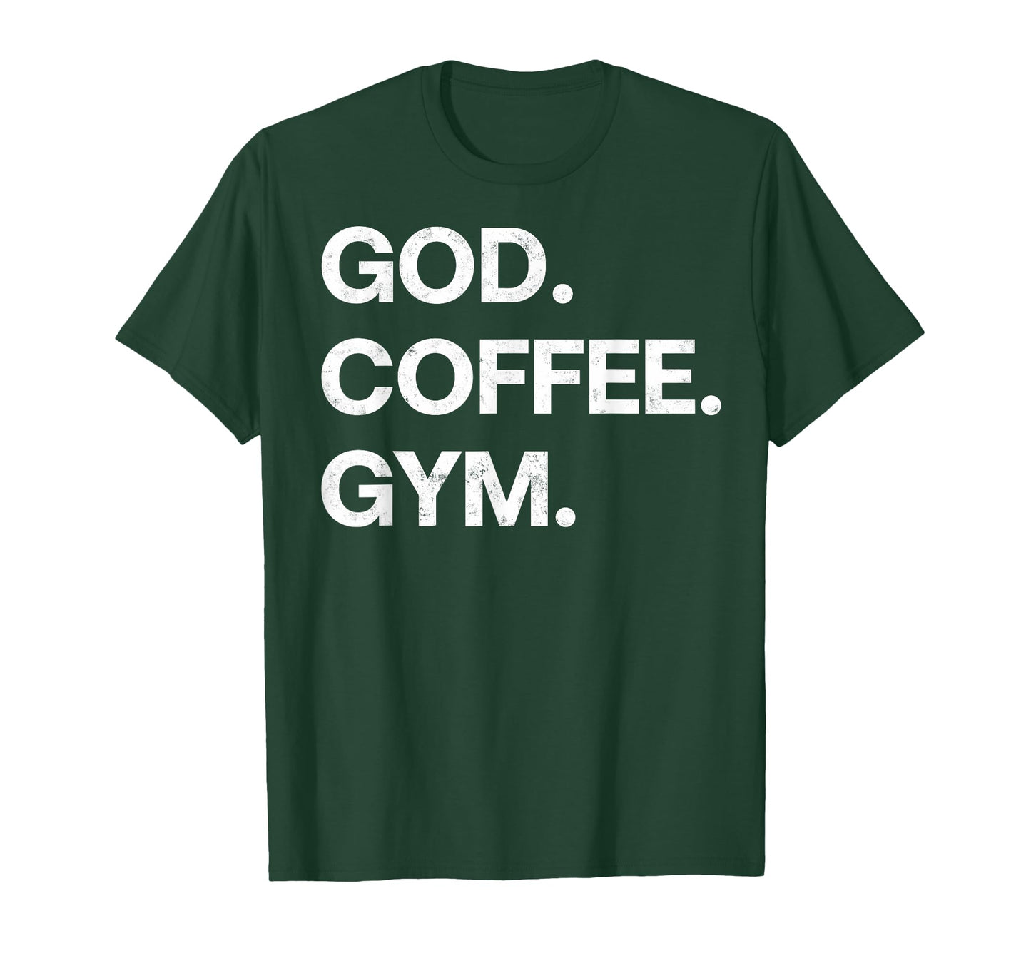 God Coffee Gym Funny Christian Workout Tee Jesus Motivation T-Shirt