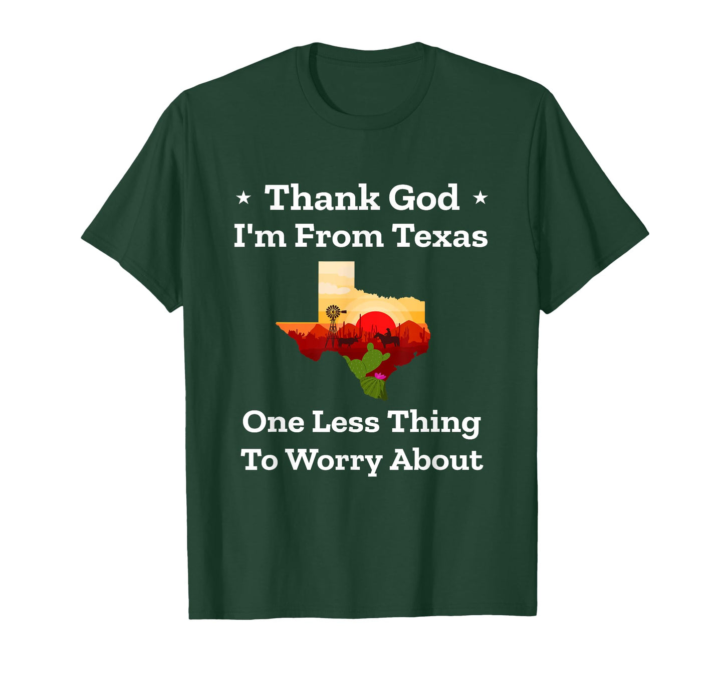 Funny Texas Pride "Thank God I'm From Texas" Souvenir | Gift T-Shirt