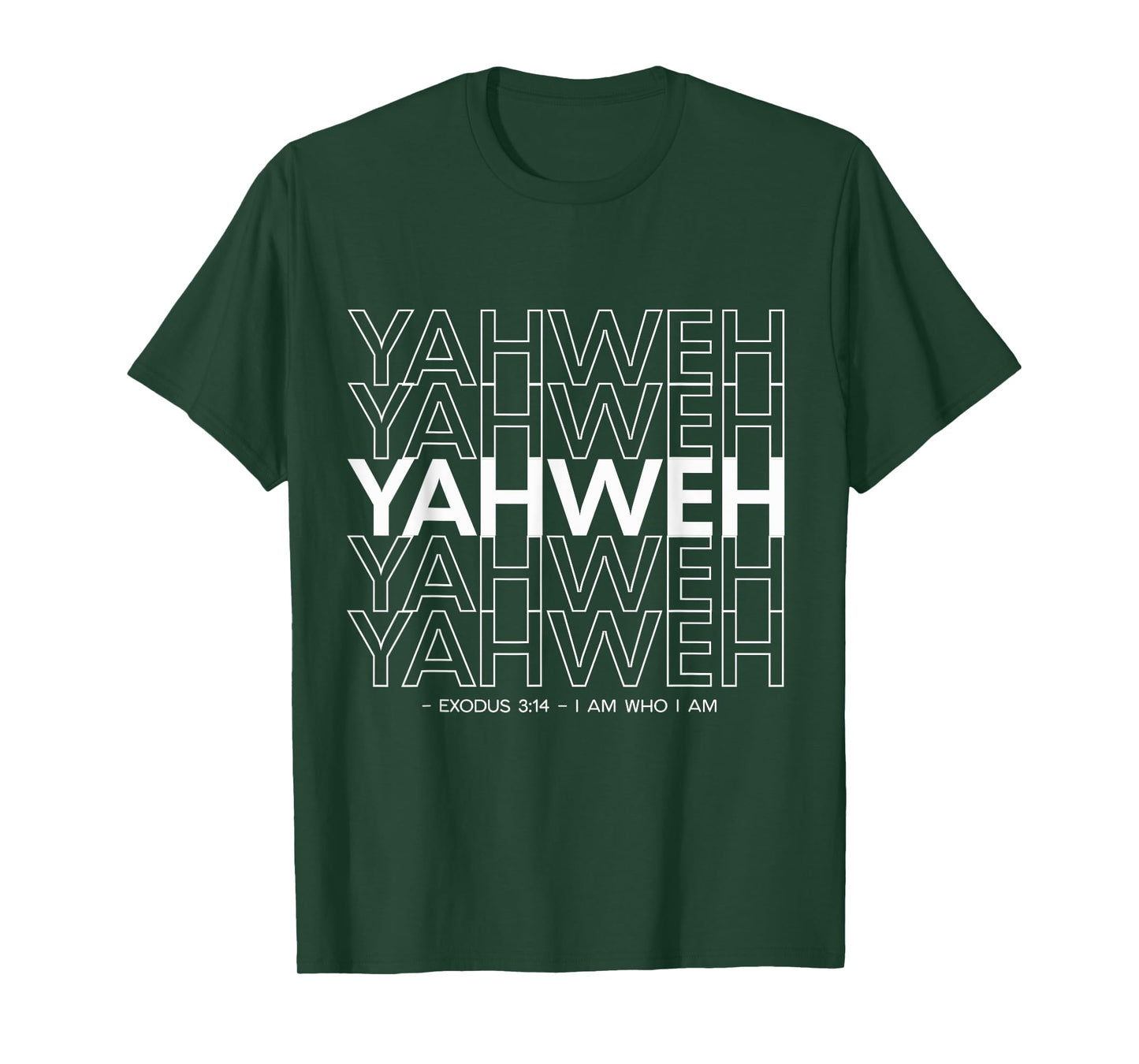 Yahweh Repeating Text Christian Exodus 3:14 I Am Who I Am T-Shirt